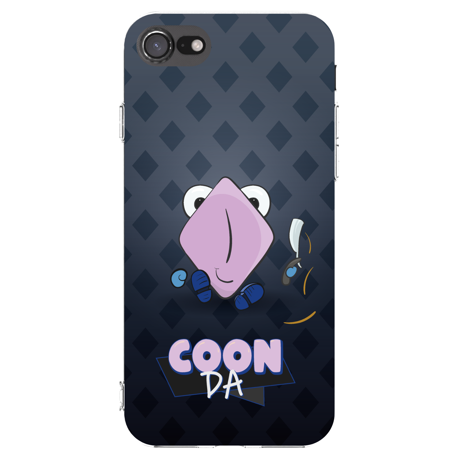 Picasee silikonový průhledný obal pro Apple iPhone 7 - COONDA holátko - tmavá