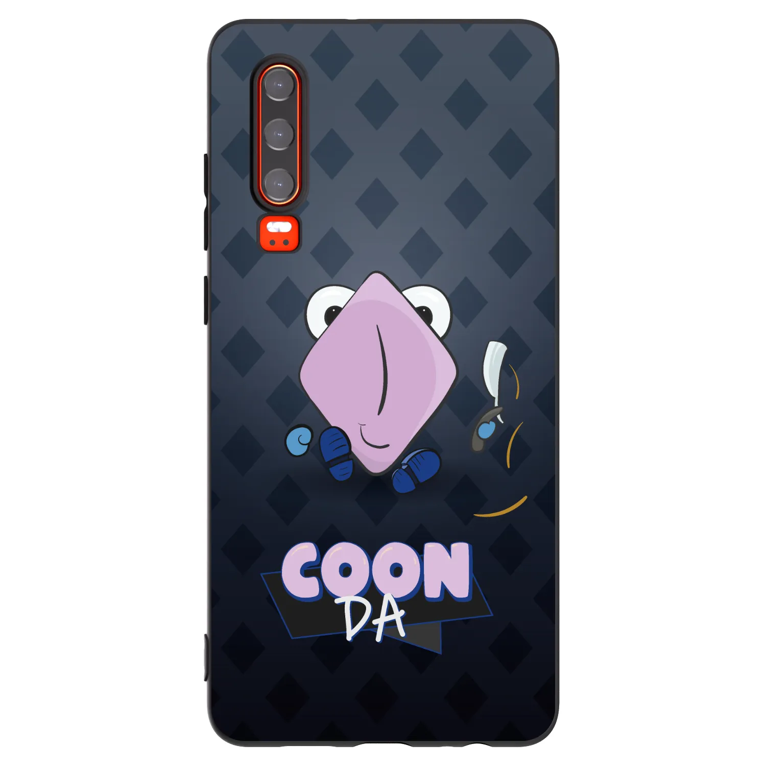 Picasee silikonový černý obal pro Huawei P30 - COONDA holátko - tmavá
