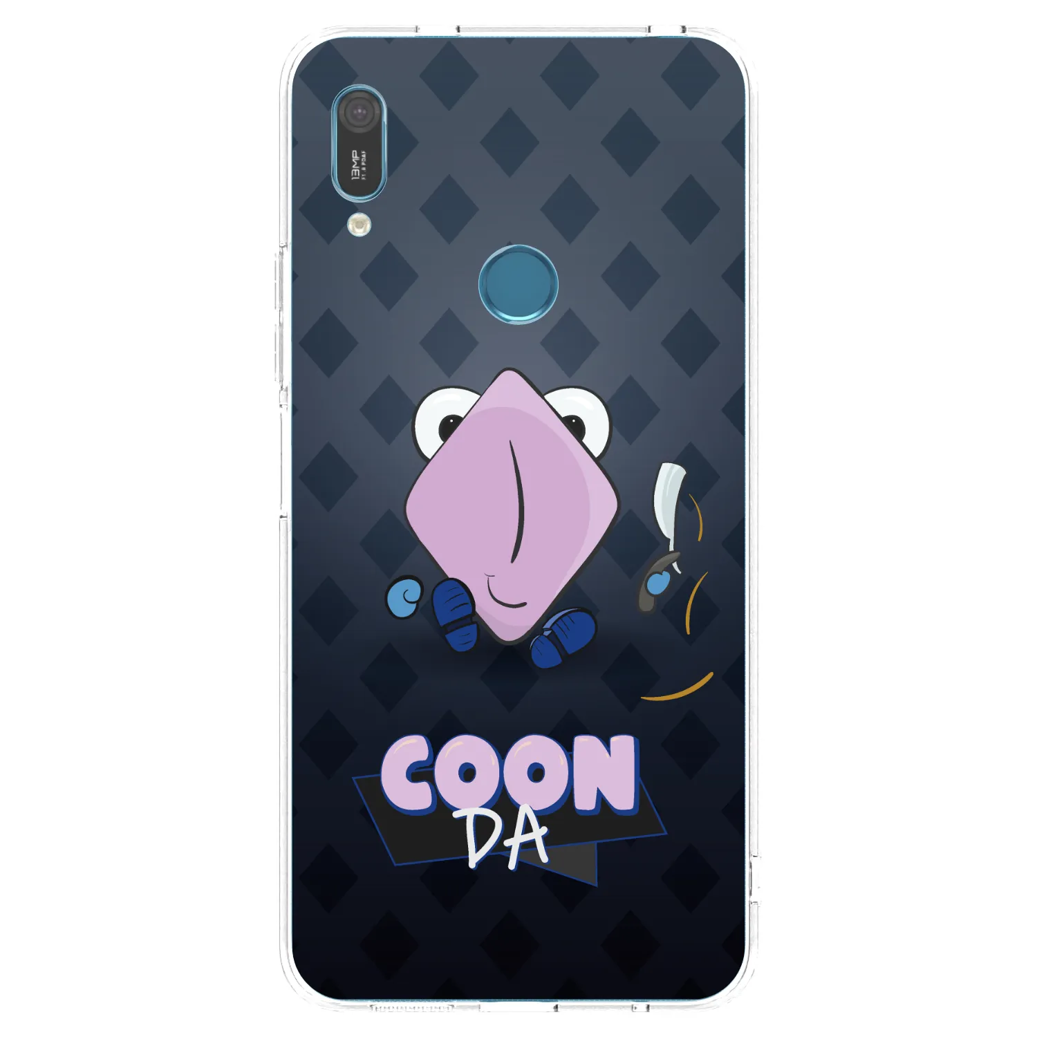 Picasee silikonový průhledný obal pro Huawei Y6 2019 - COONDA holátko - tmavá