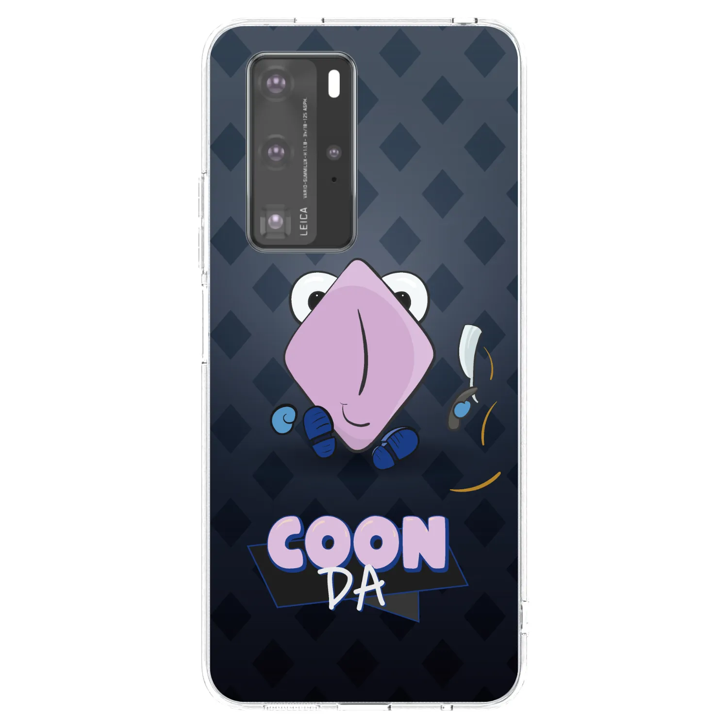 Picasee silikonový průhledný obal pro Huawei P40 Pro - COONDA holátko - tmavá