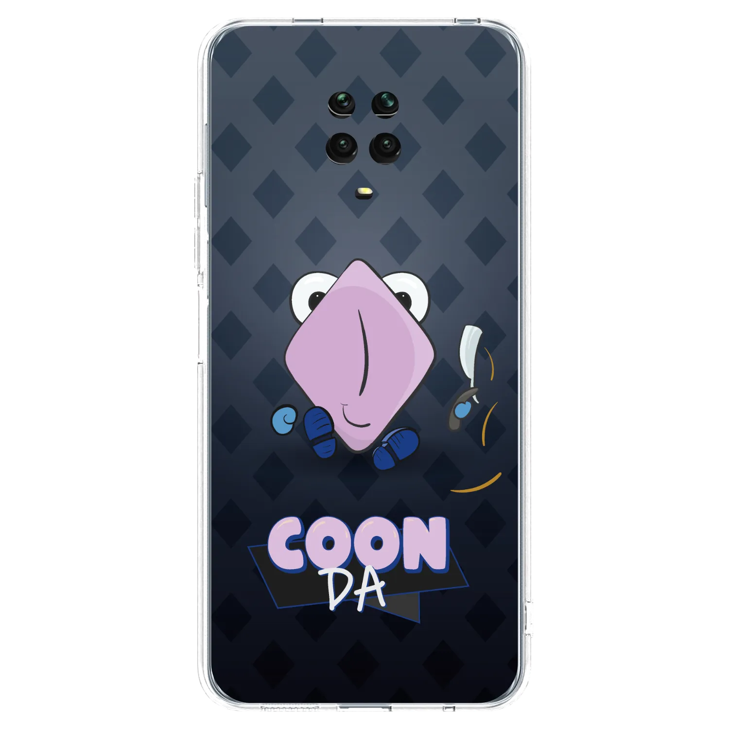 Picasee silikonový průhledný obal pro Xiaomi Redmi Note 9 Pro - COONDA holátko - tmavá