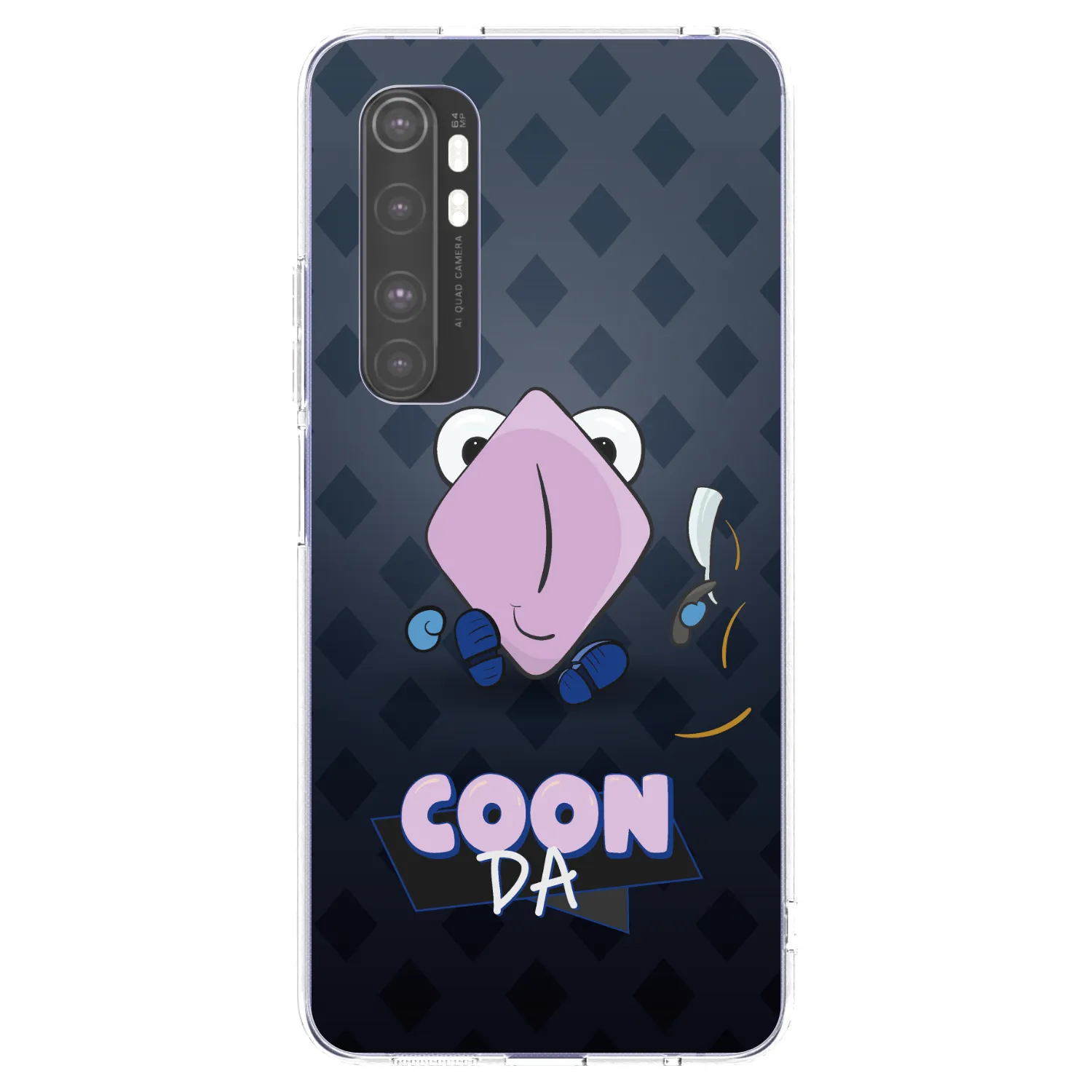 Picasee silikonový průhledný obal pro Xiaomi Mi Note 10 Lite - COONDA holátko - tmavá