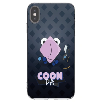 Picasee silikonový průhledný obal pro Apple iPhone XS Max - COONDA holátko - tmavá