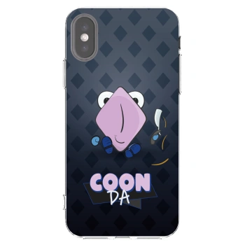 Picasee silikonový průhledný obal pro Apple iPhone X/XS - COONDA holátko - tmavá