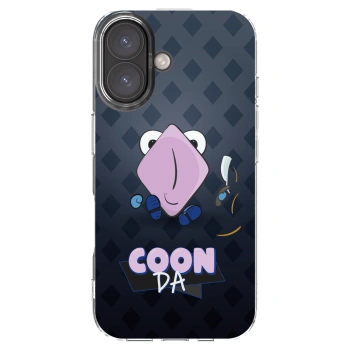 Picasee silikonový průhledný obal pro Apple iPhone 16 - COONDA holátko - tmavá