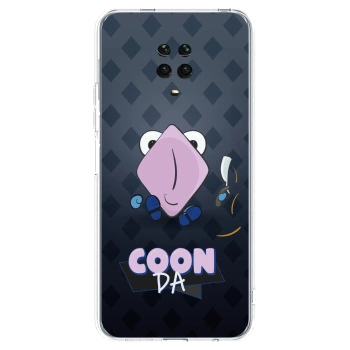Picasee silikonový průhledný obal pro Xiaomi Redmi Note 9 Pro - COONDA holátko - tmavá