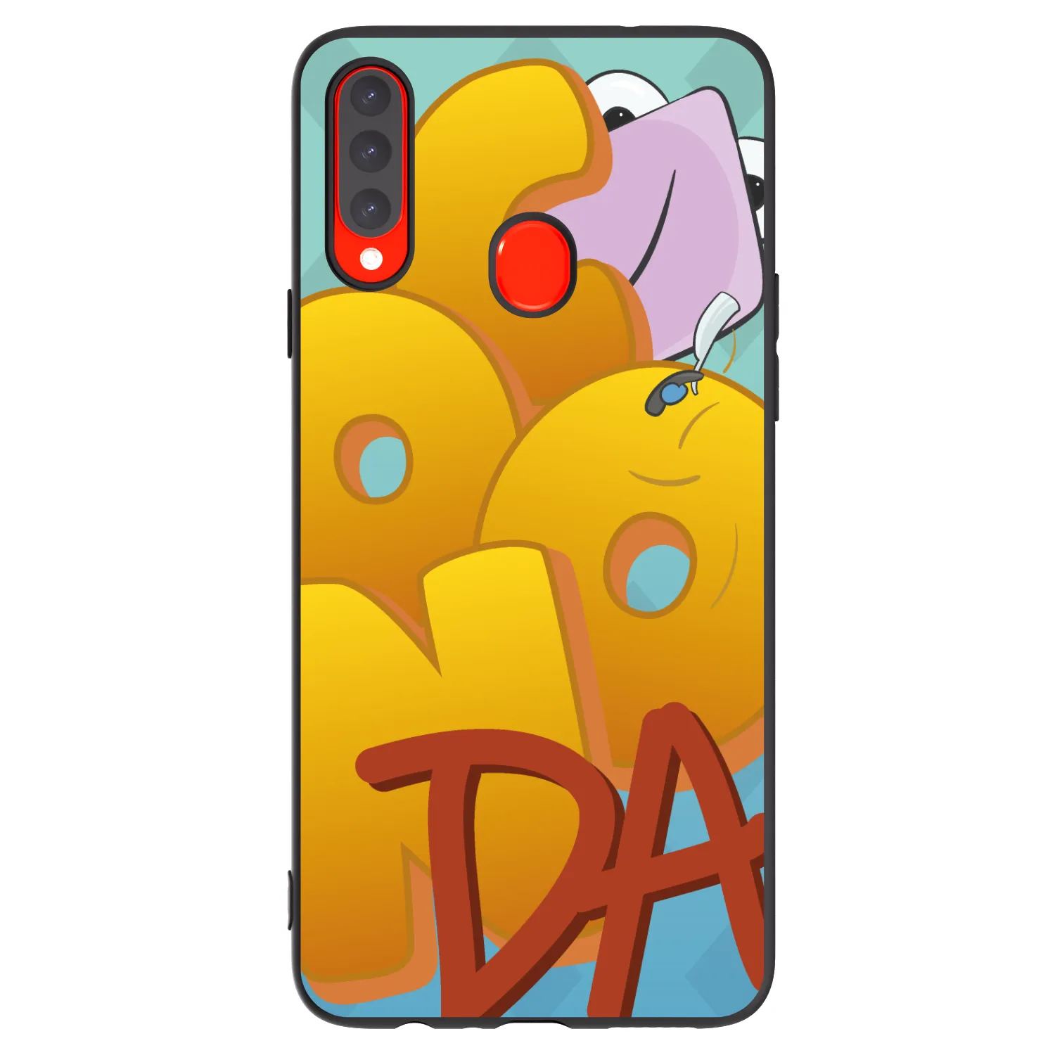 Picasee silikonový černý obal pro Samsung Galaxy A20s - Obří COONDA