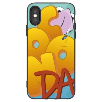 Picasee silikonový černý obal pro Apple iPhone X/XS - Obří COONDA