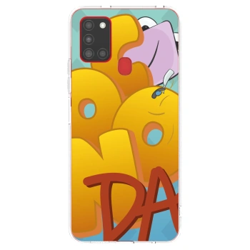 Picasee silikonový průhledný obal pro Samsung Galaxy A21s - Obří COONDA