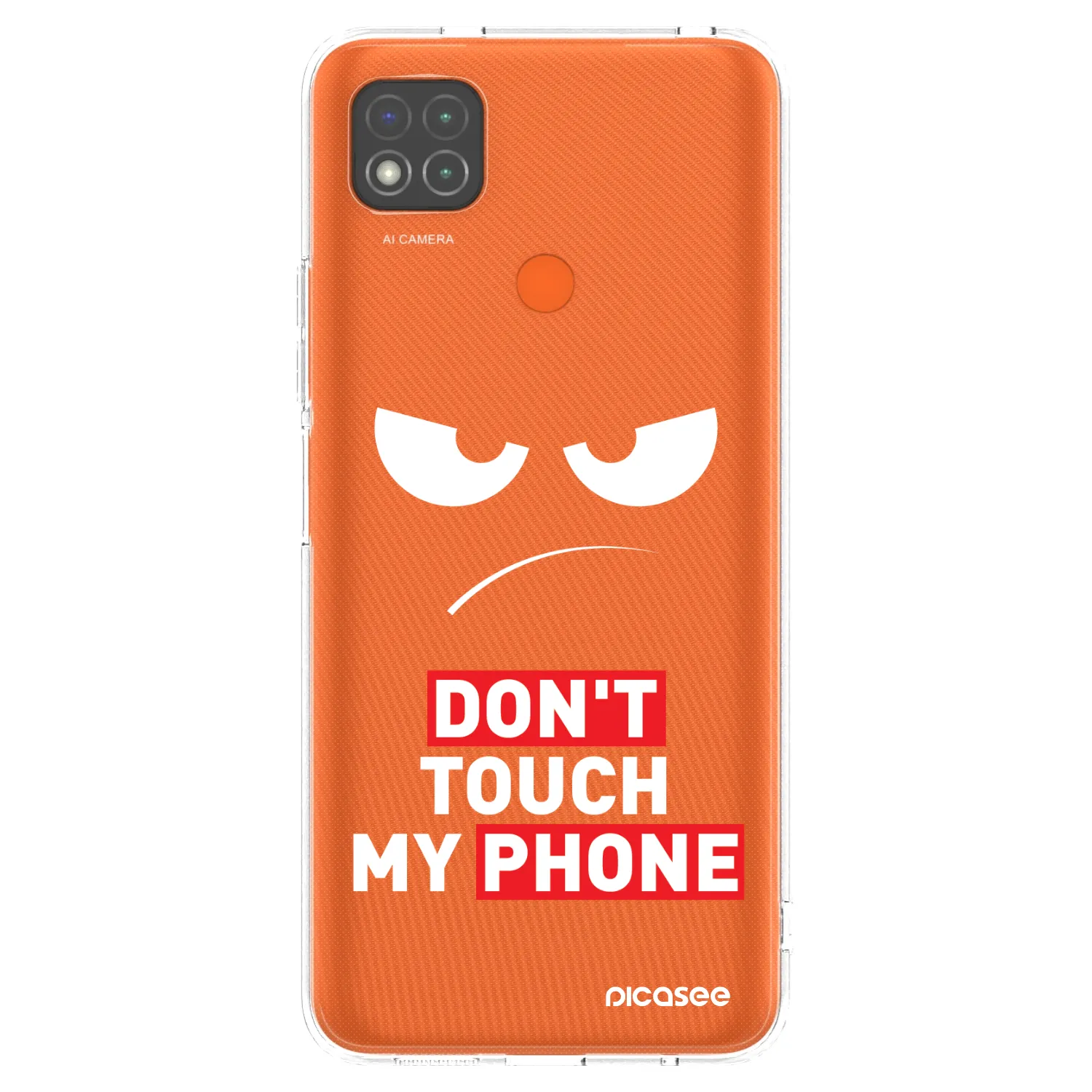 Picasee silikonový průhledný obal pro Xiaomi Redmi 9C - Angry Eyes - Transparent