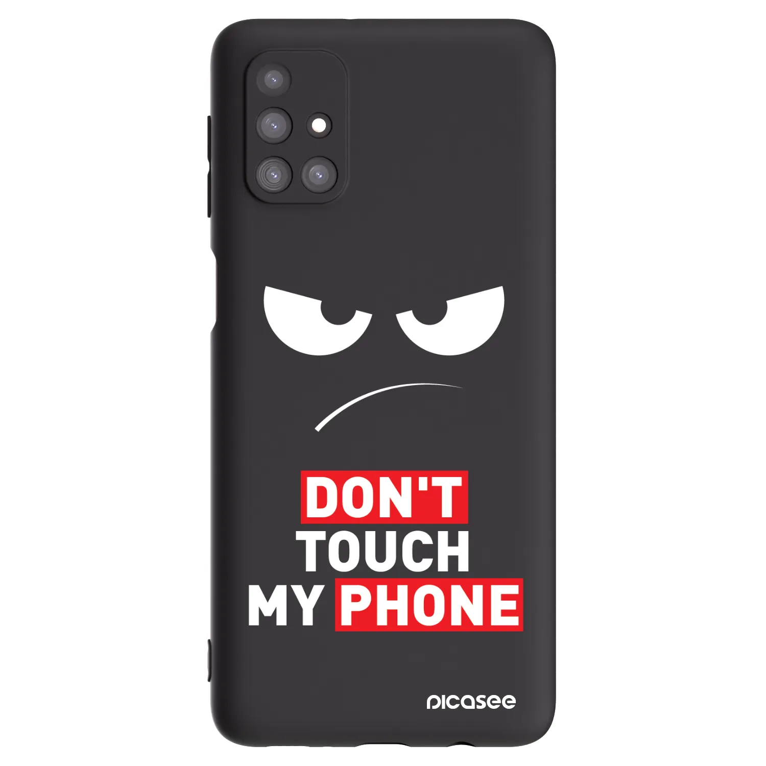 Picasee silikonový černý obal pro Samsung Galaxy M31s - Angry Eyes - Transparent
