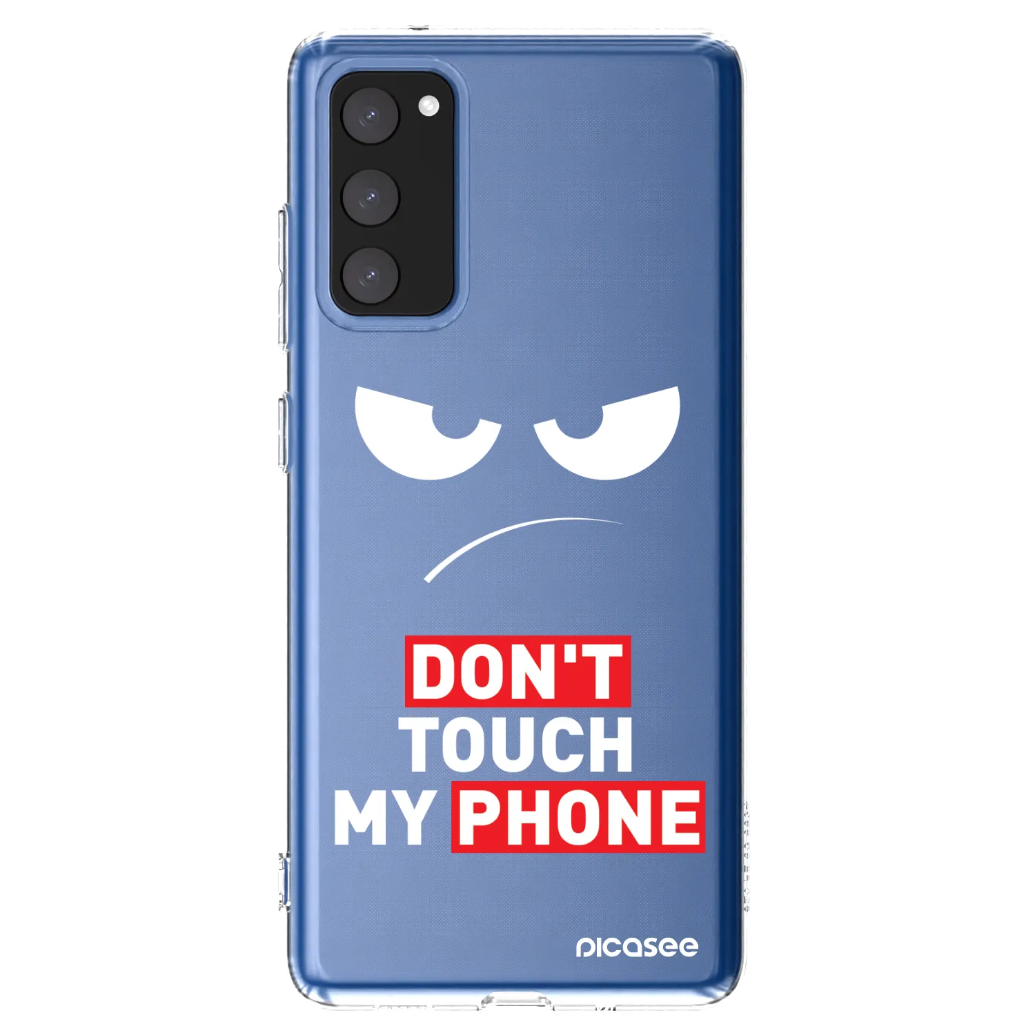 Picasee silikonový průhledný obal pro Samsung Galaxy S20 FE - Angry Eyes - Transparent