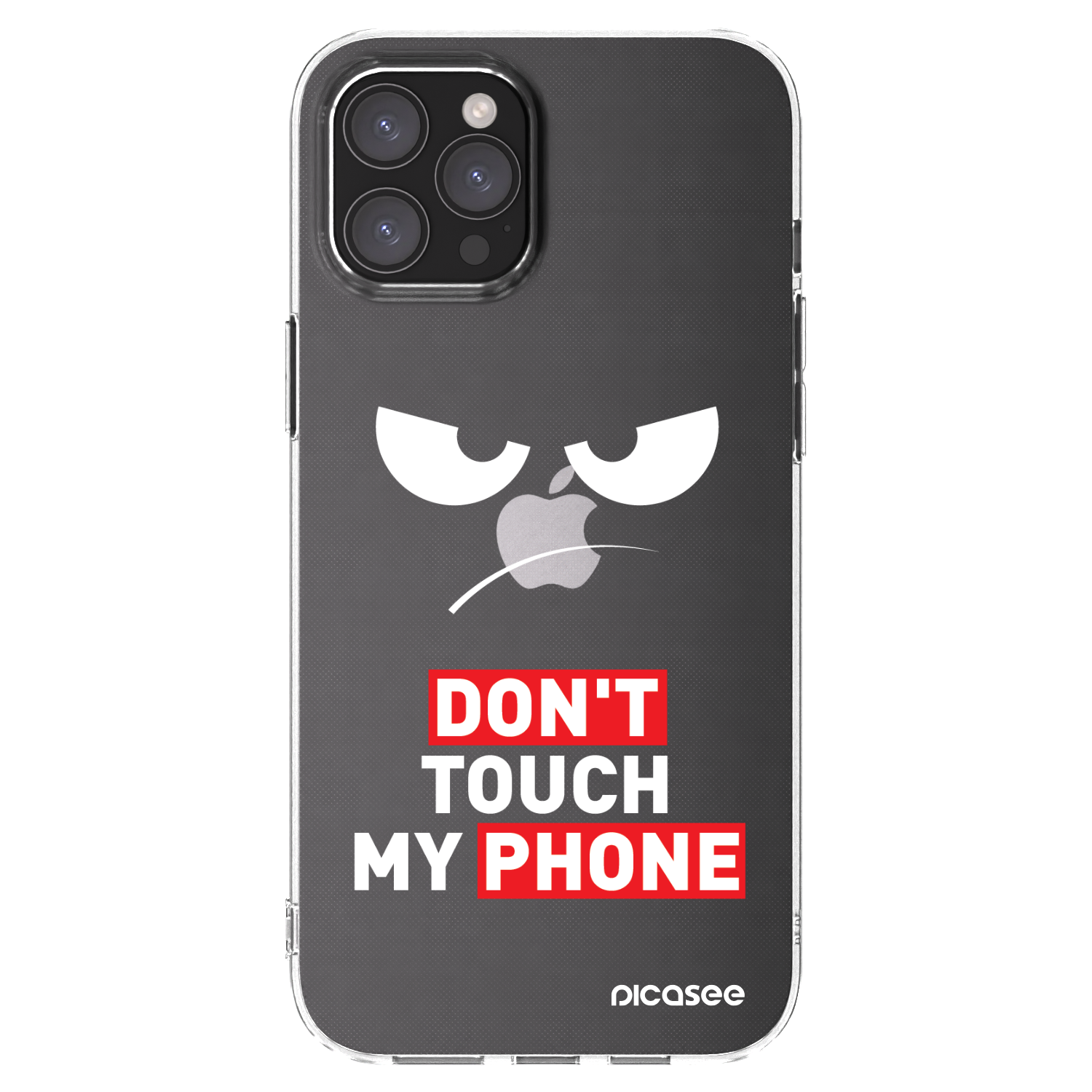 Picasee silikonový průhledný obal pro Apple iPhone 12 Pro Max - Angry Eyes - Transparent