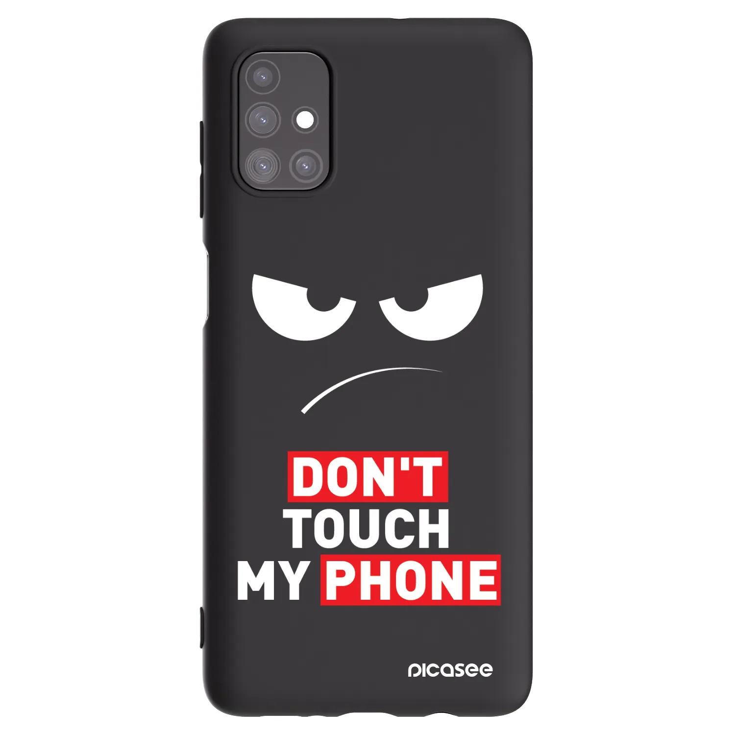 Picasee silikonový černý obal pro Samsung Galaxy M51 M515F - Angry Eyes - Transparent