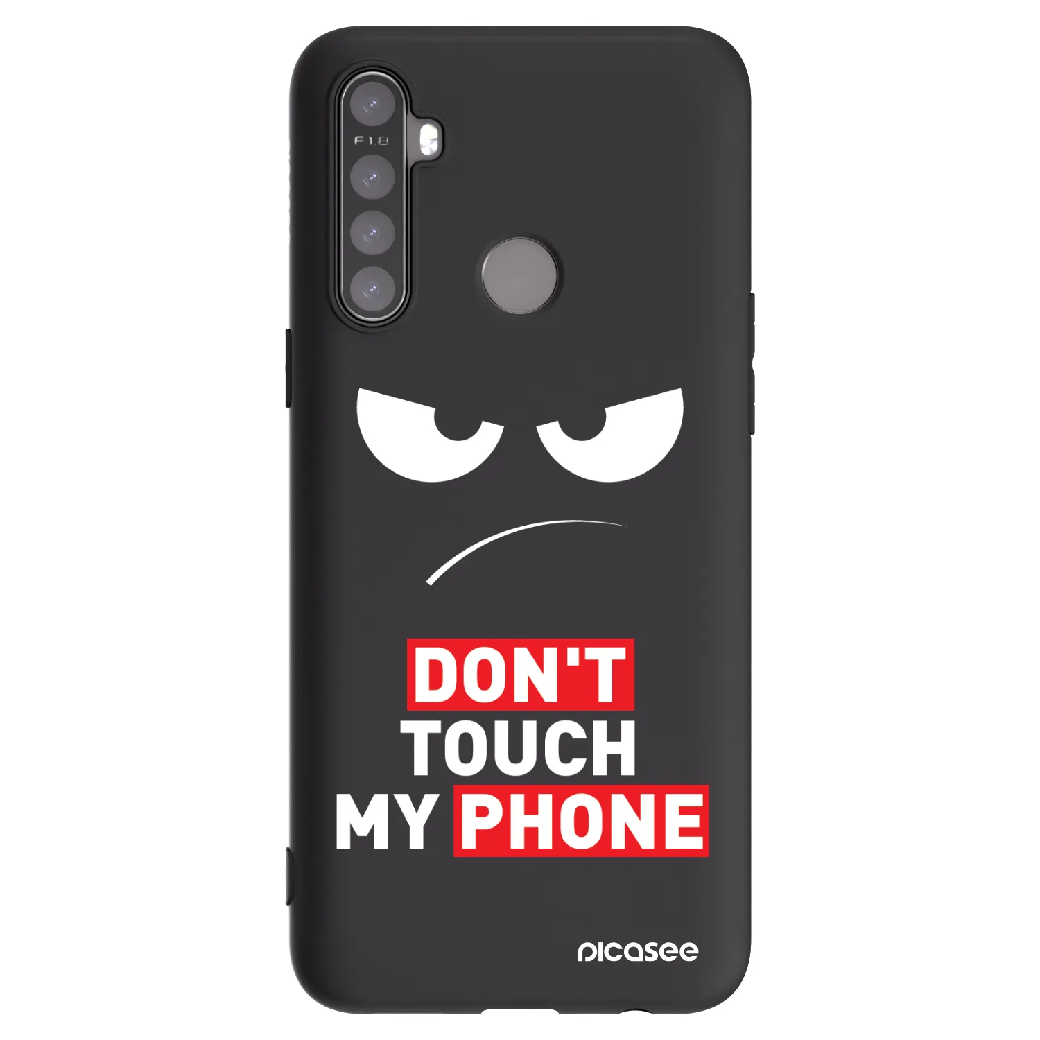 Picasee silikonový černý obal pro Realme 6i - Angry Eyes - Transparent