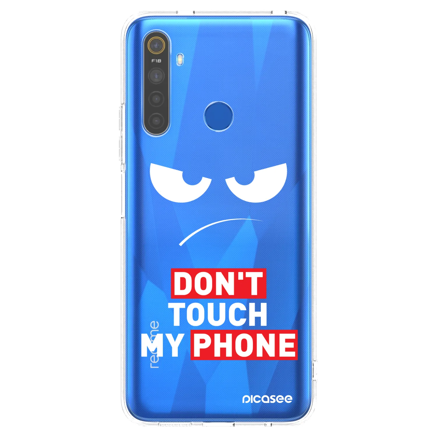 Picasee silikonový průhledný obal pro Realme 5 - Angry Eyes - Transparent