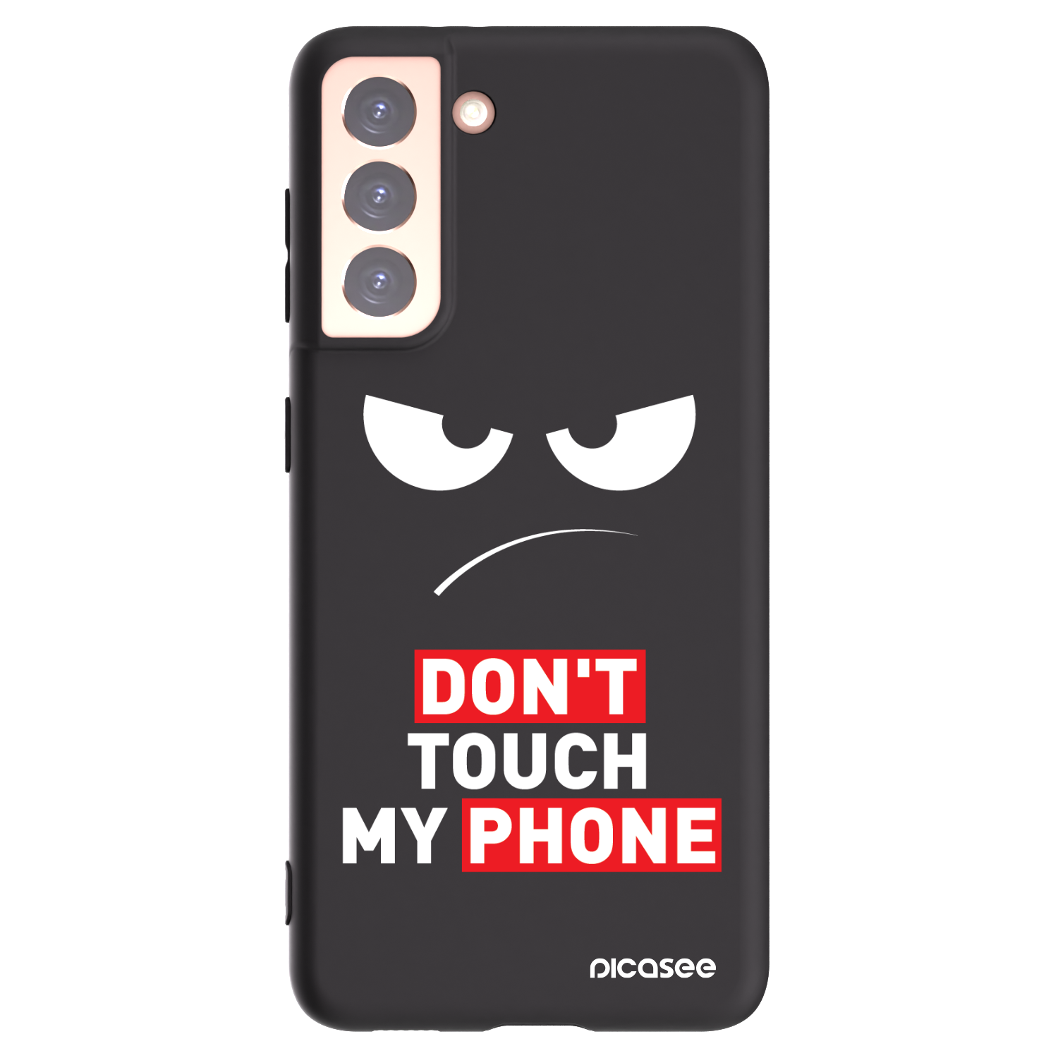 Picasee silikonový černý obal pro Samsung Galaxy S21 5G G991B - Angry Eyes - Transparent