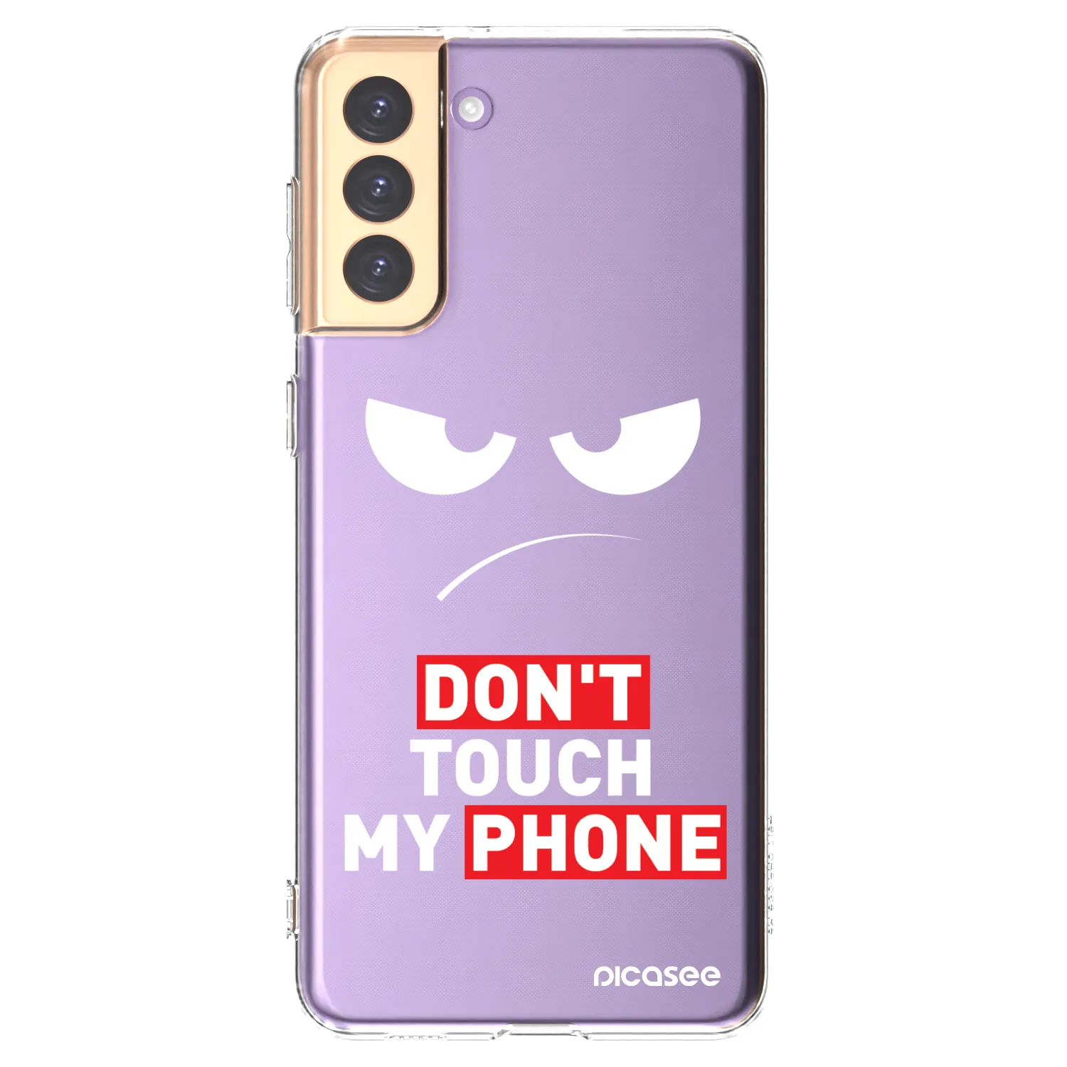Picasee silikonový průhledný obal pro Samsung Galaxy S21+ 5G G996F - Angry Eyes - Transparent
