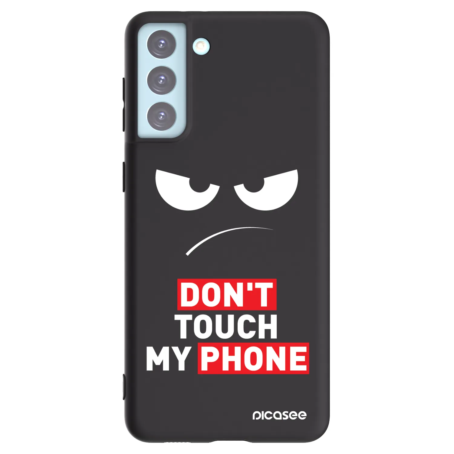 Picasee silikonový černý obal pro Samsung Galaxy S21+ 5G G996F - Angry Eyes - Transparent