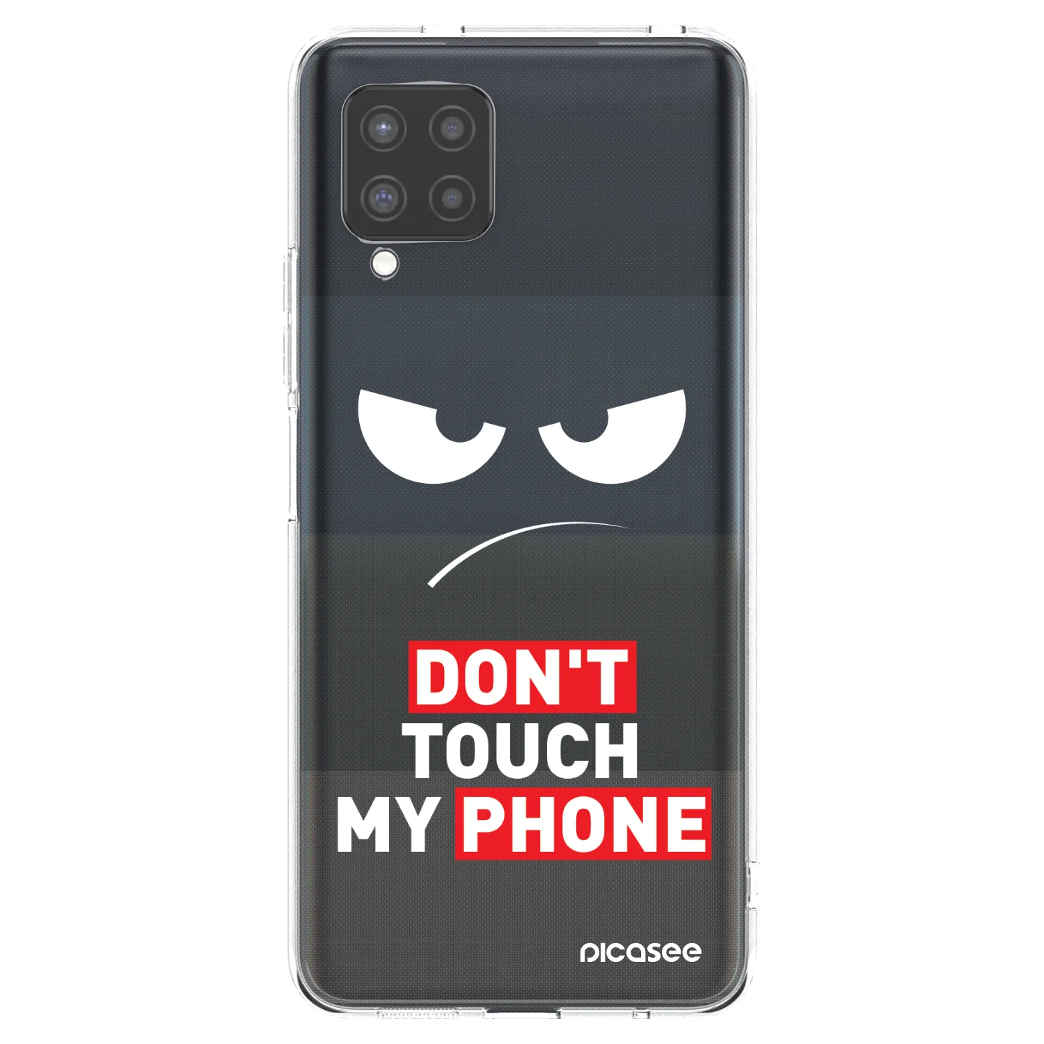 Picasee silikonový průhledný obal pro Samsung Galaxy A42 A426B - Angry Eyes - Transparent