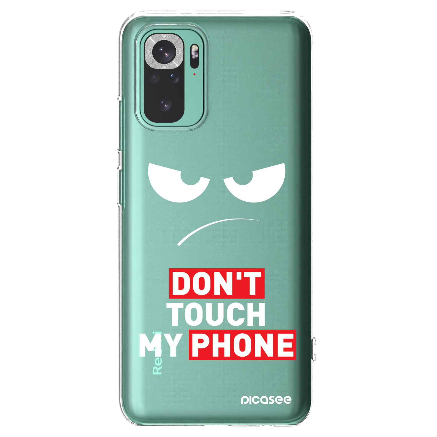 Picasee silikonový průhledný obal pro Xiaomi Redmi Note 10 Pro - Angry Eyes - Transparent