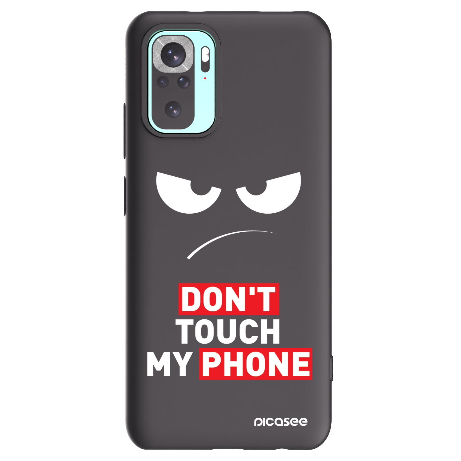 Picasee silikonový černý obal pro Xiaomi Redmi Note 10 Pro - Angry Eyes - Transparent