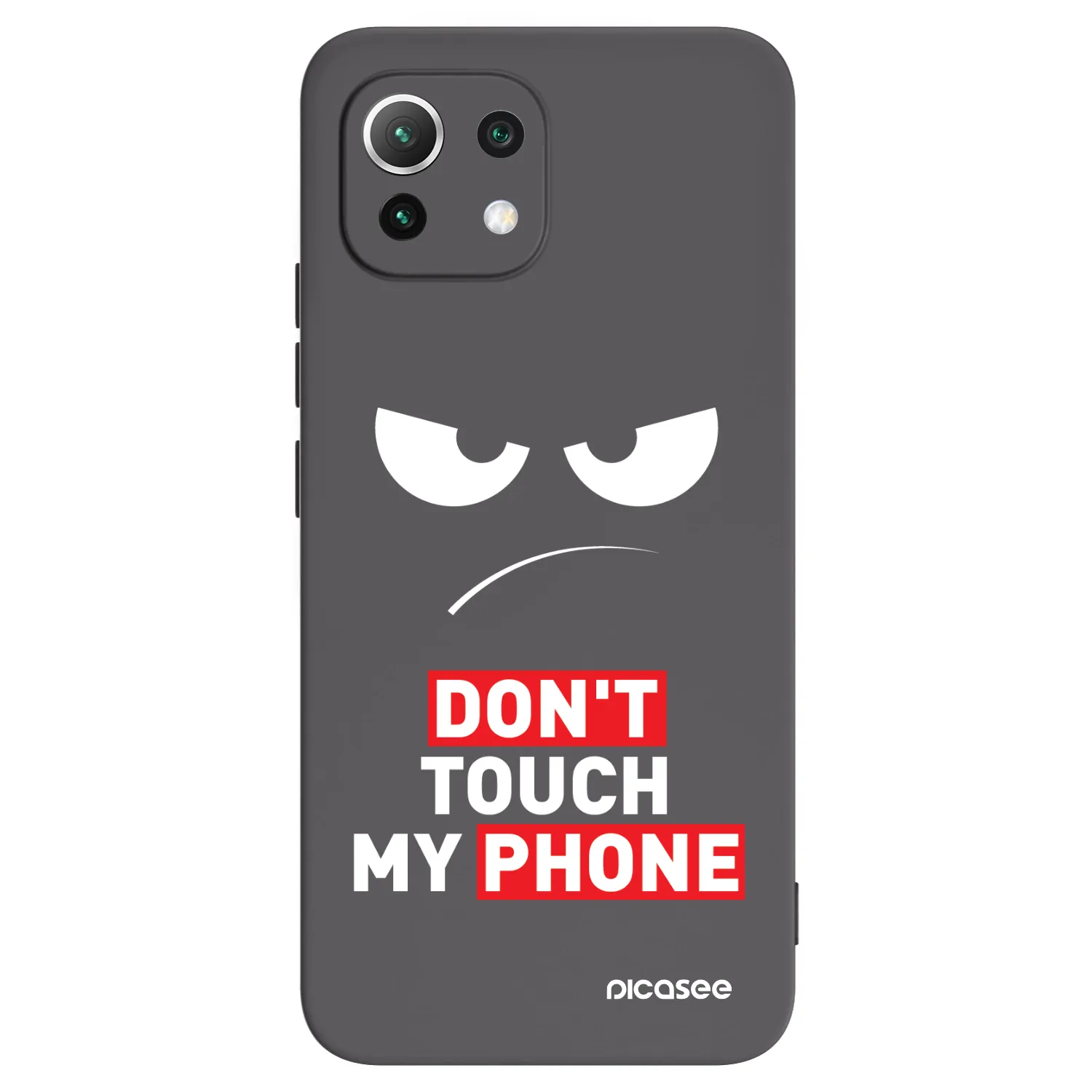 Picasee silikonový černý obal pro Xiaomi Mi 11 Lite - Angry Eyes - Transparent