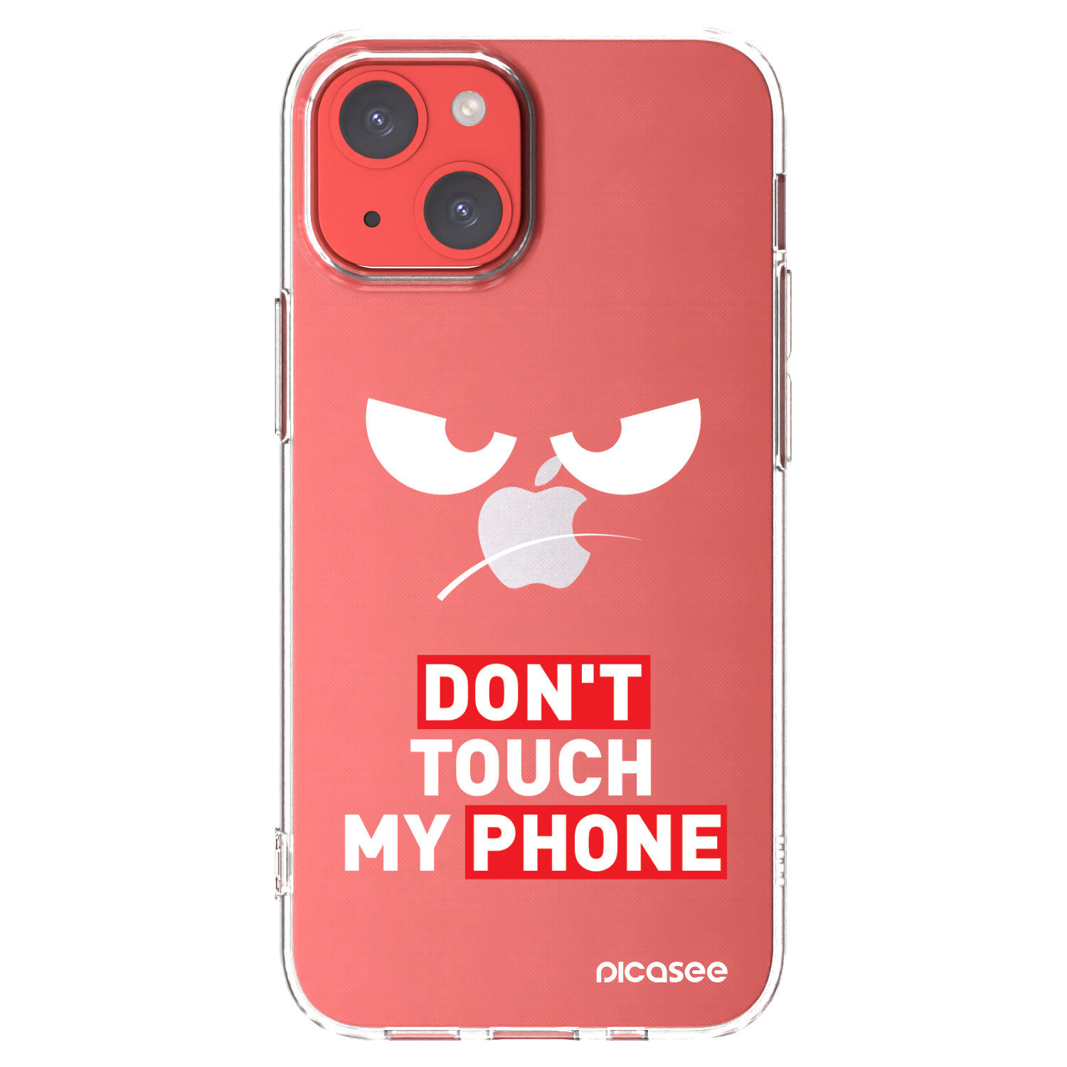 Picasee silikonový průhledný obal pro Apple iPhone 13 mini - Angry Eyes - Transparent