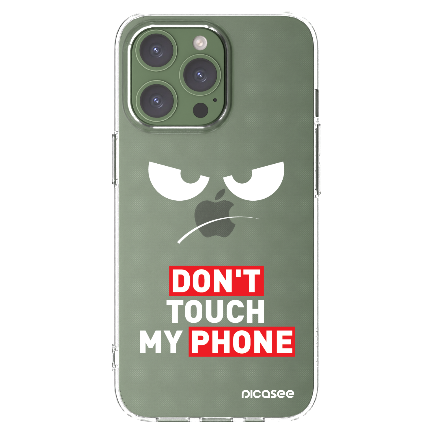 Picasee silikonový průhledný obal pro Apple iPhone 13 Pro - Angry Eyes - Transparent