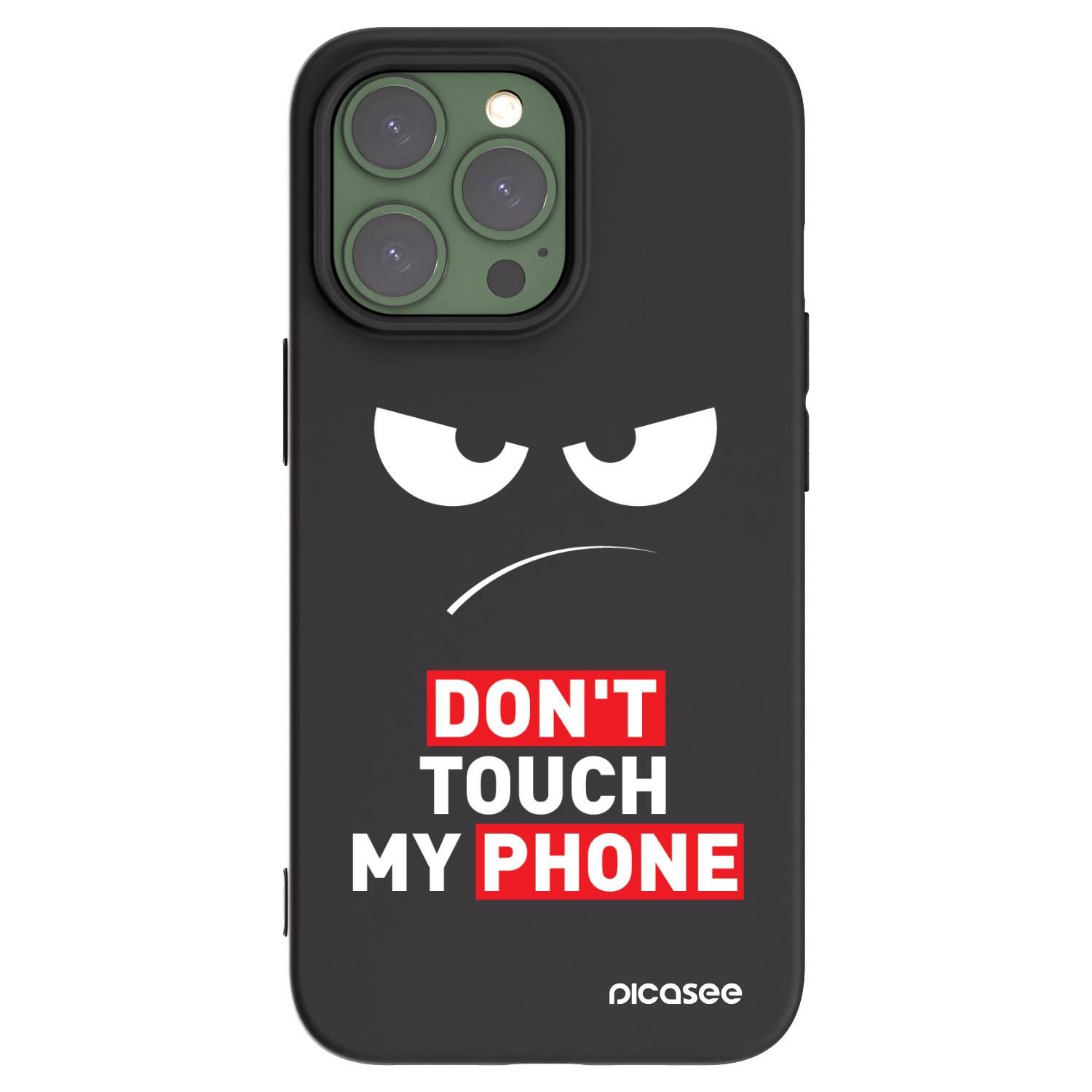 Picasee silikonový černý obal pro Apple iPhone 13 Pro - Angry Eyes - Transparent