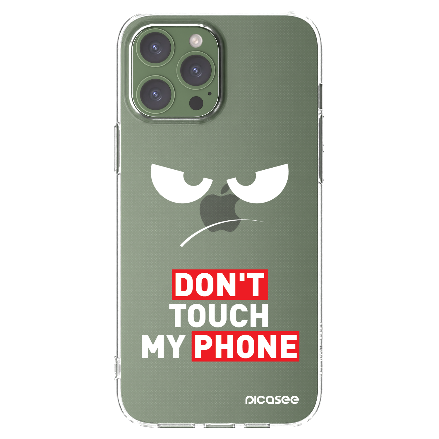 Picasee silikonový průhledný obal pro Apple iPhone 13 Pro Max - Angry Eyes - Transparent