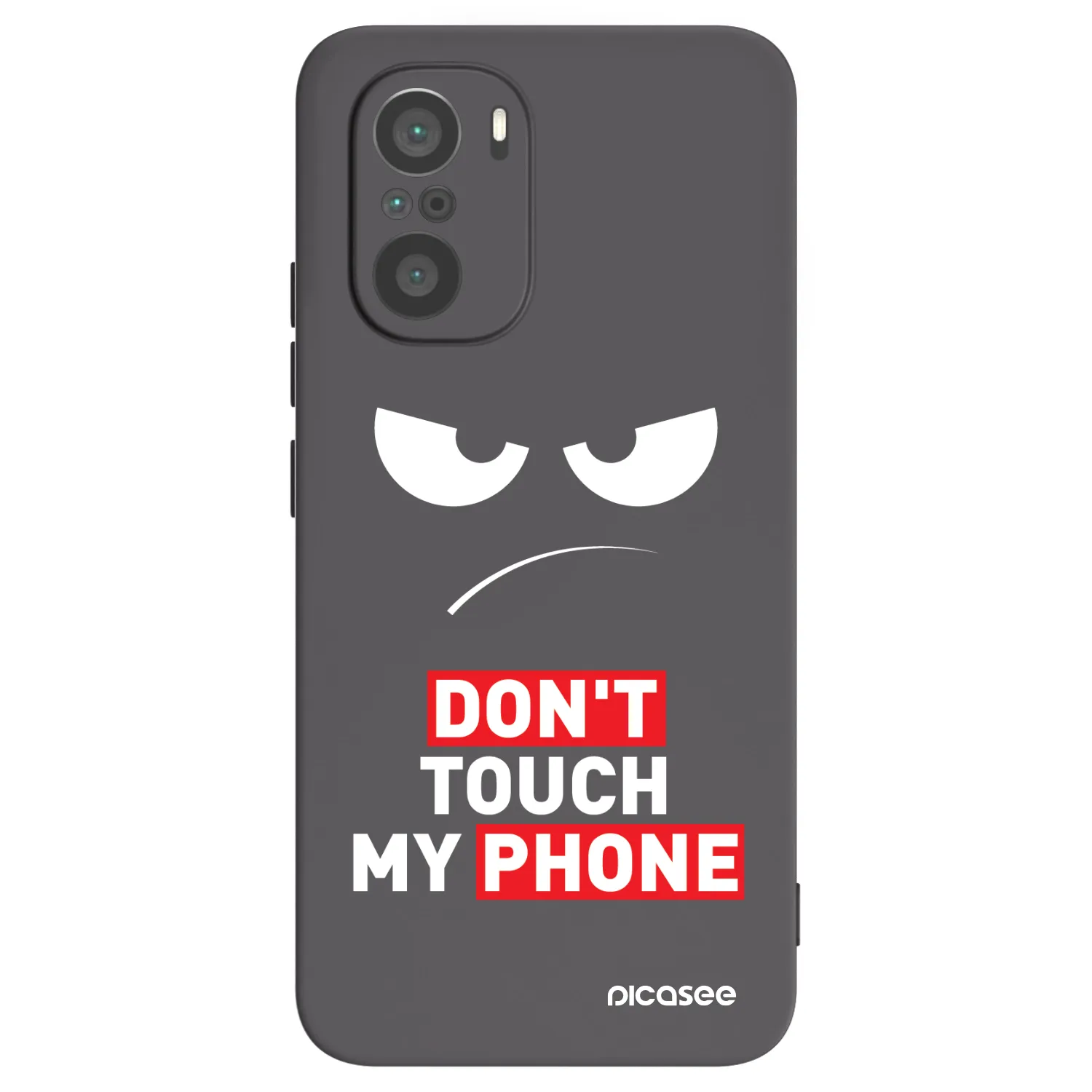 Picasee silikonový černý obal pro Xiaomi Poco F3 - Angry Eyes - Transparent