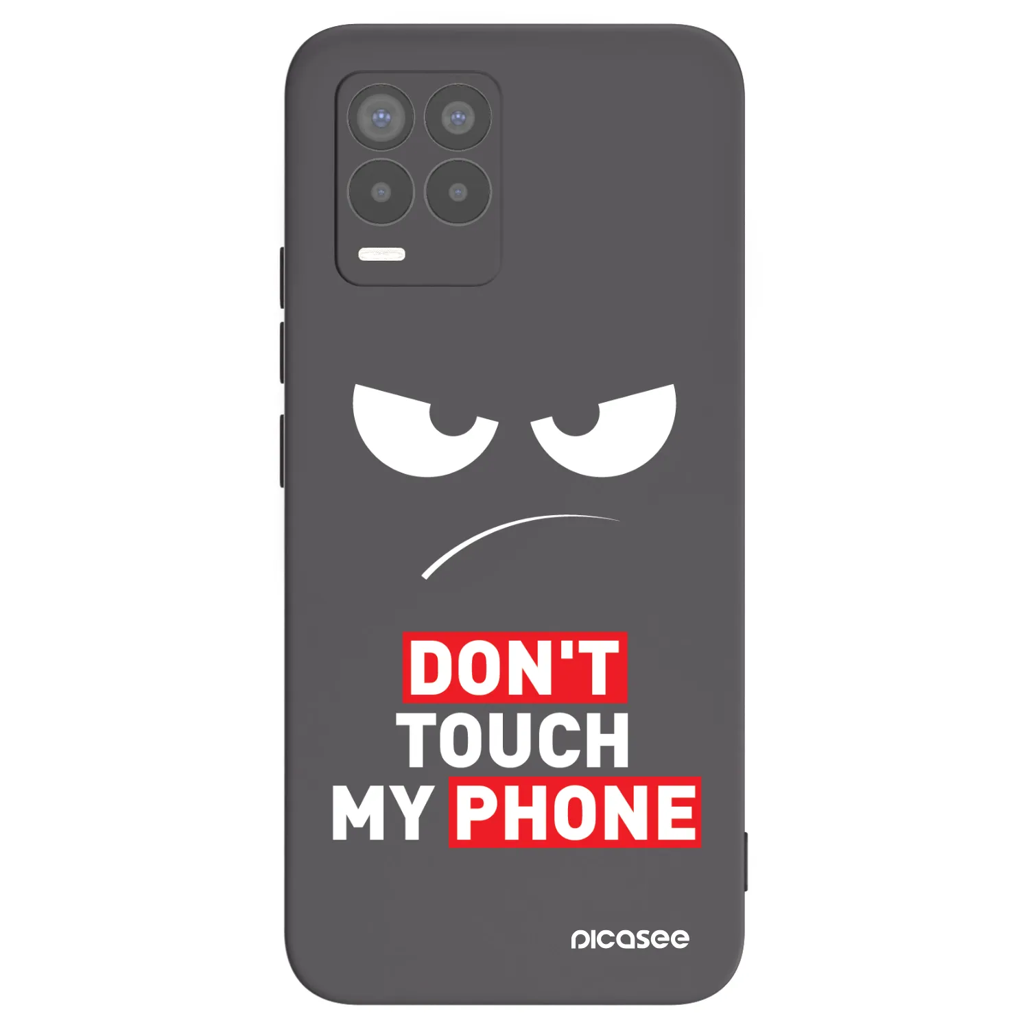 Picasee silikonový černý obal pro Realme 8 Pro - Angry Eyes - Transparent