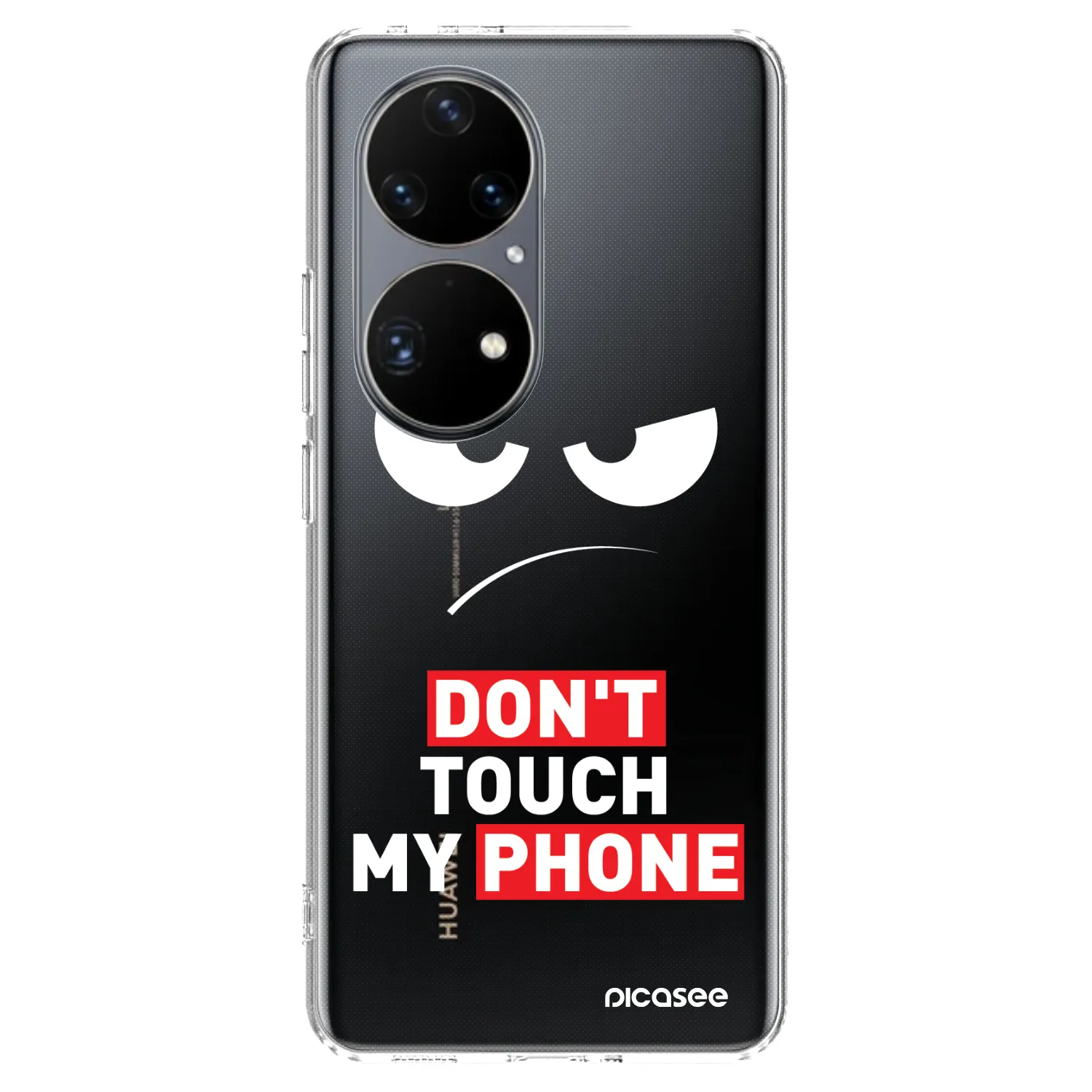 Picasee silikonový průhledný obal pro Huawei P50 - Angry Eyes - Transparent