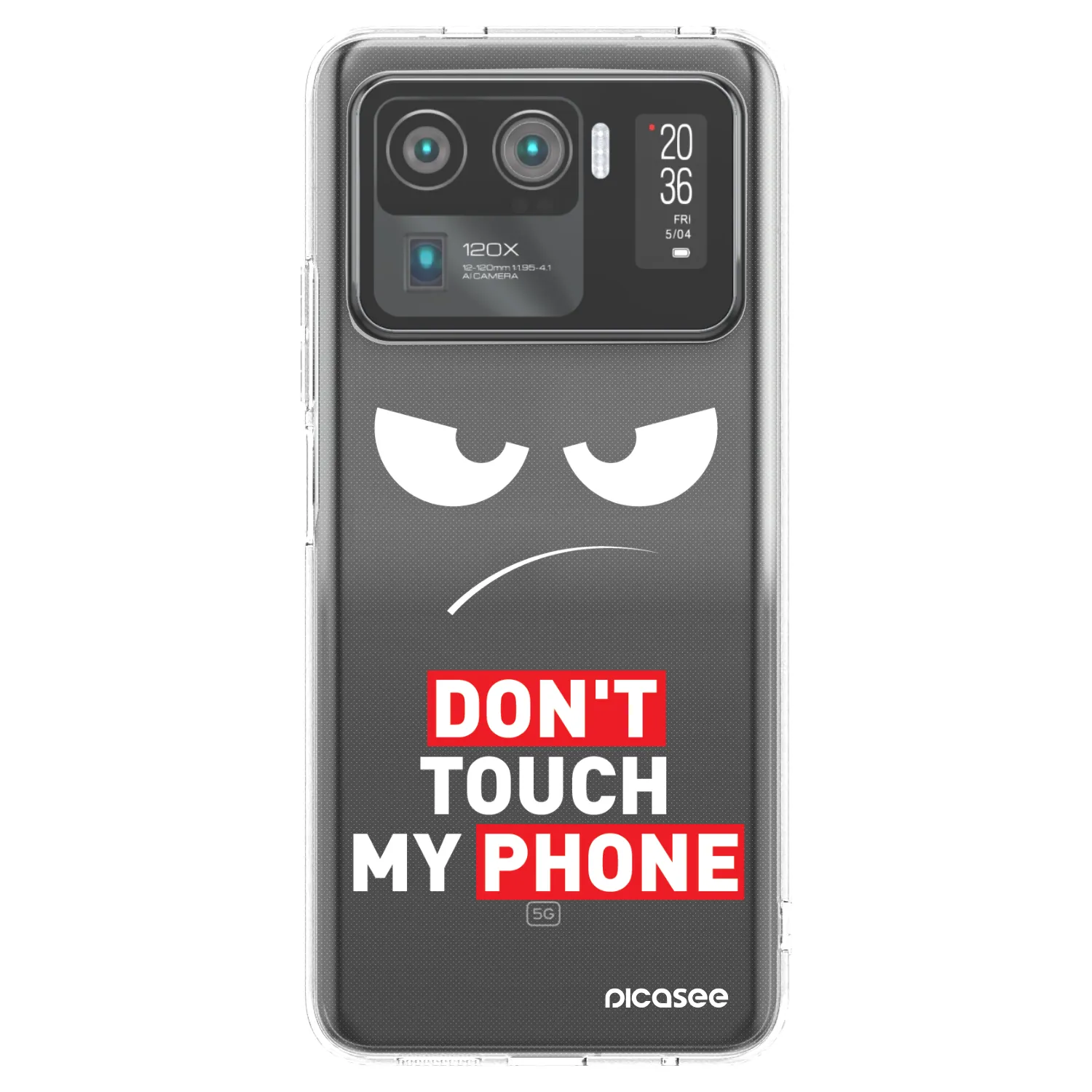 Picasee silikonový průhledný obal pro Xiaomi Mi 11 Ultra - Angry Eyes - Transparent