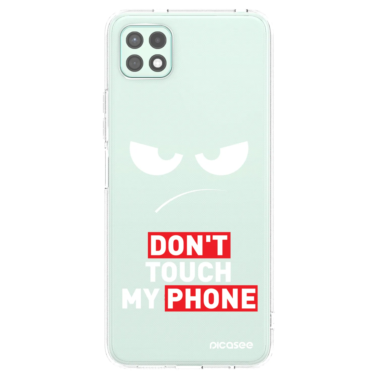 Picasee silikonový průhledný obal pro Samsung Galaxy A22 A226B 5G - Angry Eyes - Transparent
