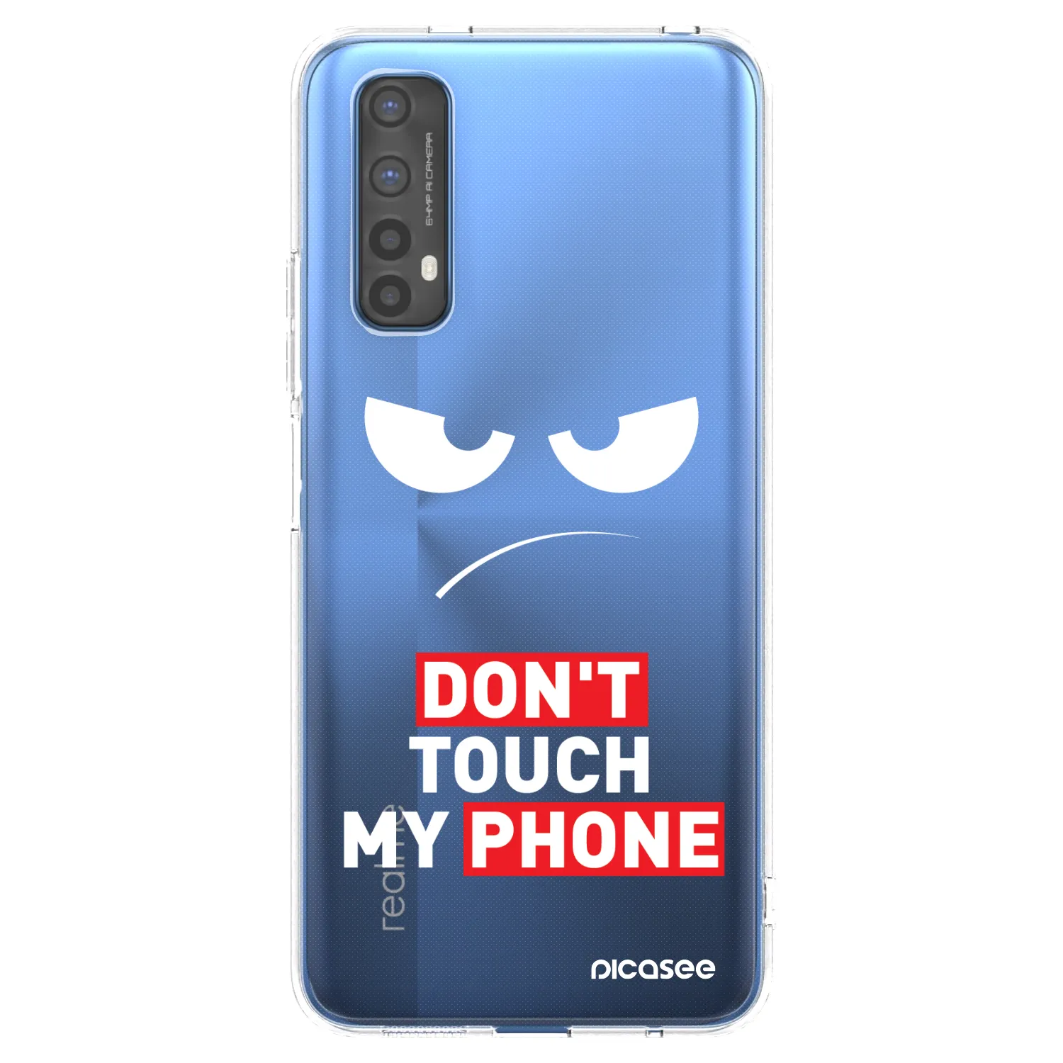 Picasee silikonový průhledný obal pro Realme 7 - Angry Eyes - Transparent