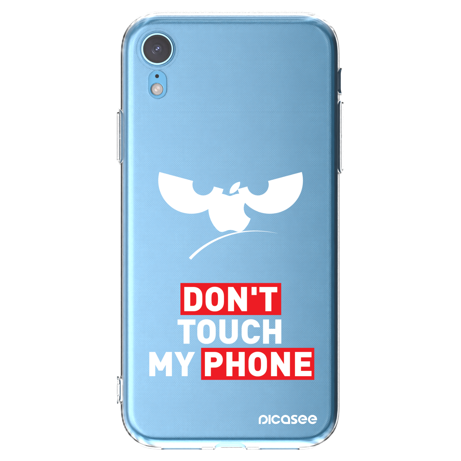 Picasee silikonový průhledný obal pro Apple iPhone XR - Angry Eyes - Transparent
