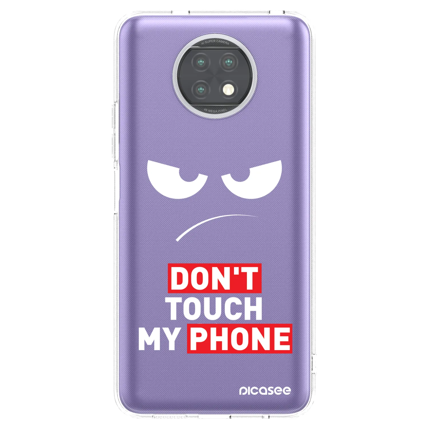 Picasee silikonový průhledný obal pro Xiaomi Redmi Note 9T - Angry Eyes - Transparent