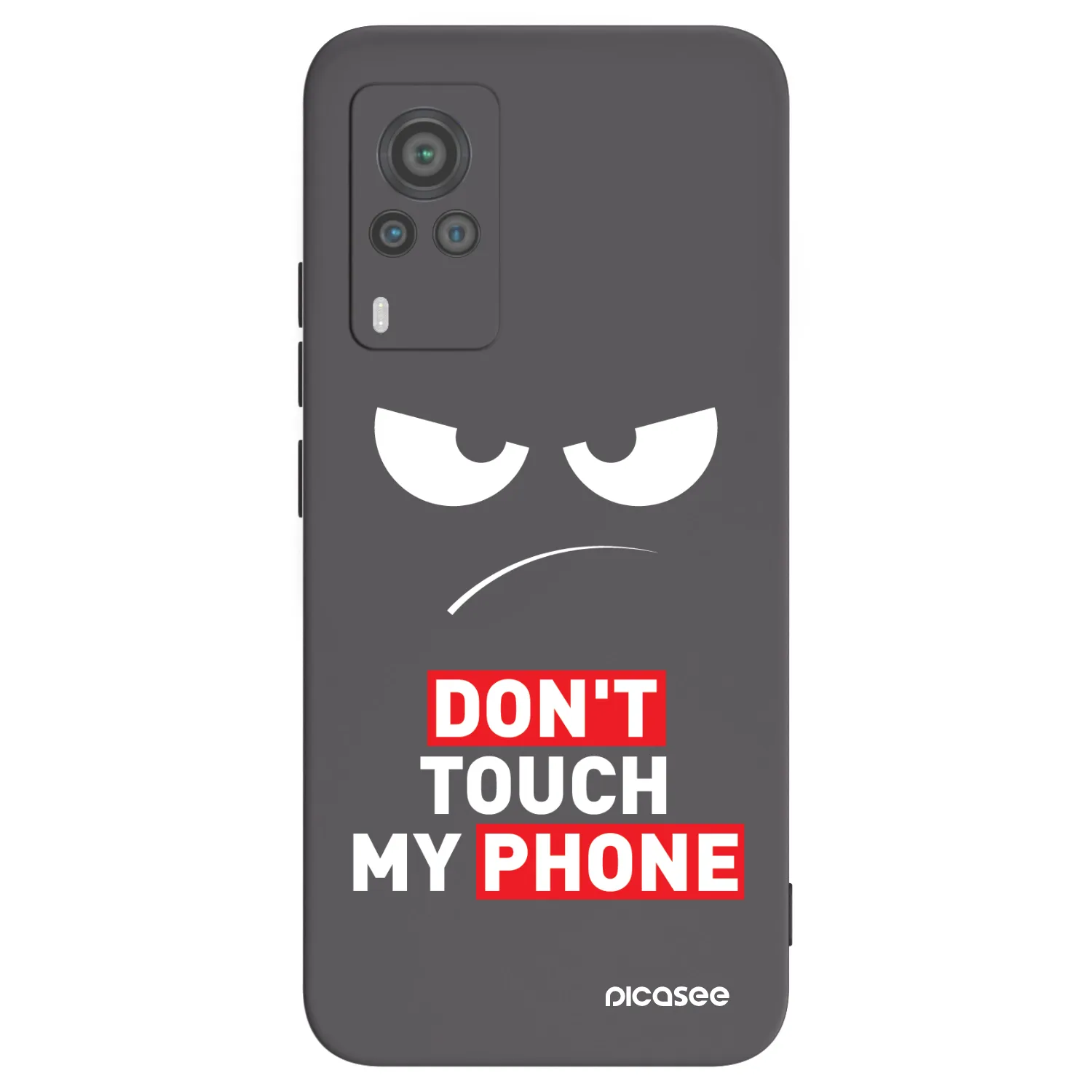 Picasee silikonový černý obal pro Vivo X60 Pro 5G - Angry Eyes - Transparent