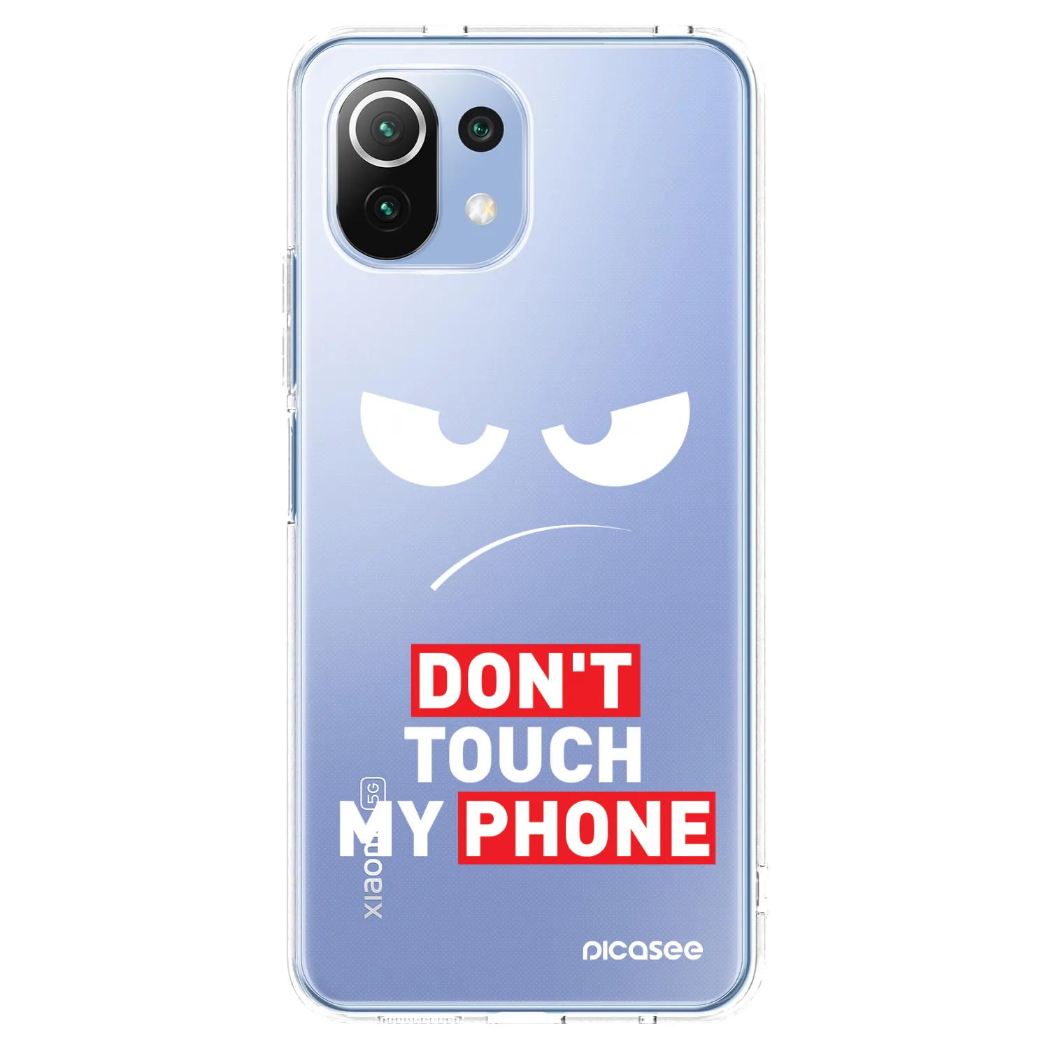 Picasee silikonový průhledný obal pro Xiaomi 11 Lite 5G NE - Angry Eyes - Transparent