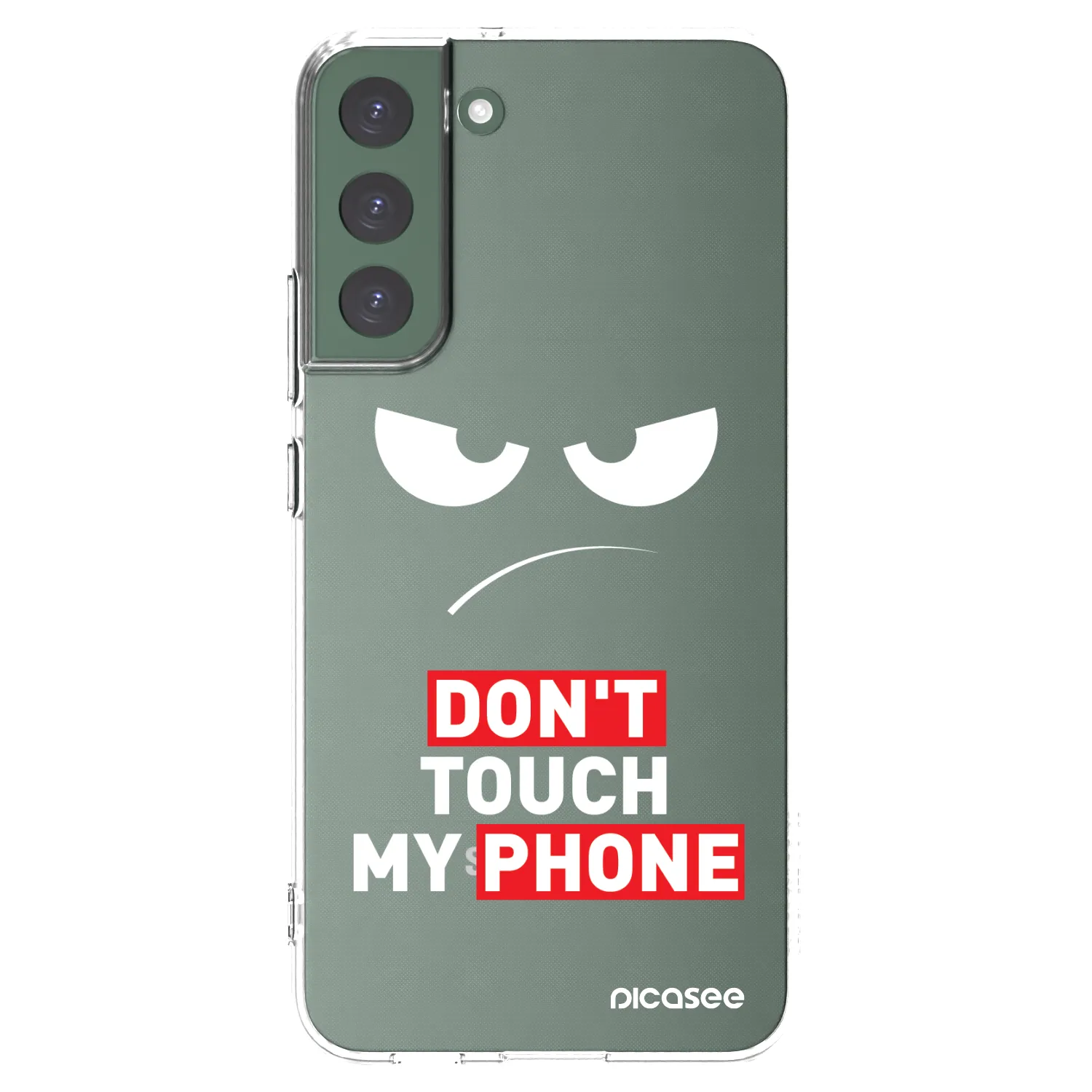 Picasee silikonový průhledný obal pro Samsung Galaxy S22+ 5G - Angry Eyes - Transparent