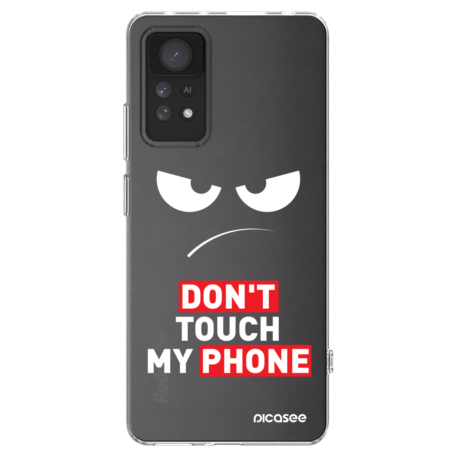 Picasee silikonový průhledný obal pro Xiaomi Redmi Note 11 Pro 5G - Angry Eyes - Transparent