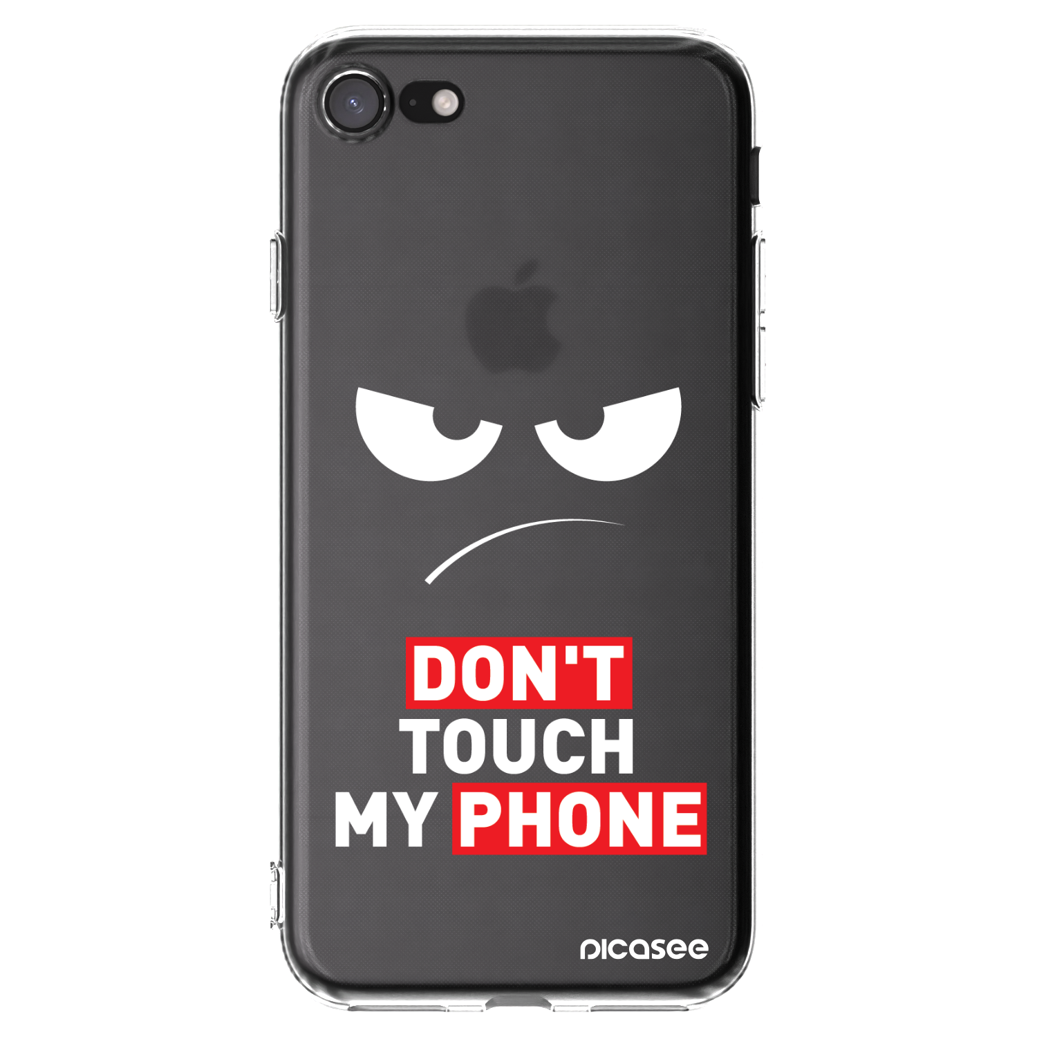 Picasee silikonový průhledný obal pro Apple iPhone SE 2022 - Angry Eyes - Transparent