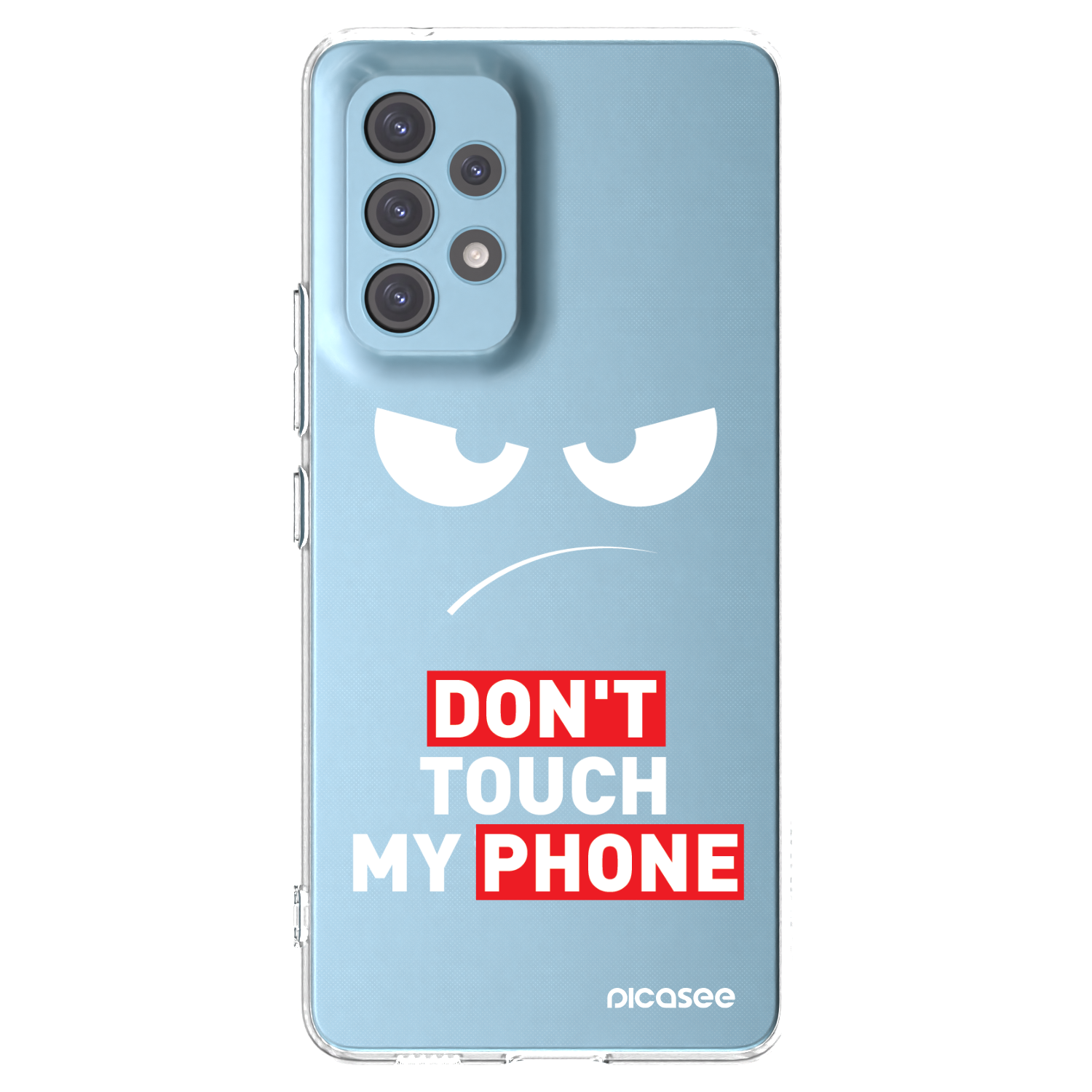 Picasee silikonový průhledný obal pro Samsung Galaxy A53 5G A536 - Angry Eyes - Transparent