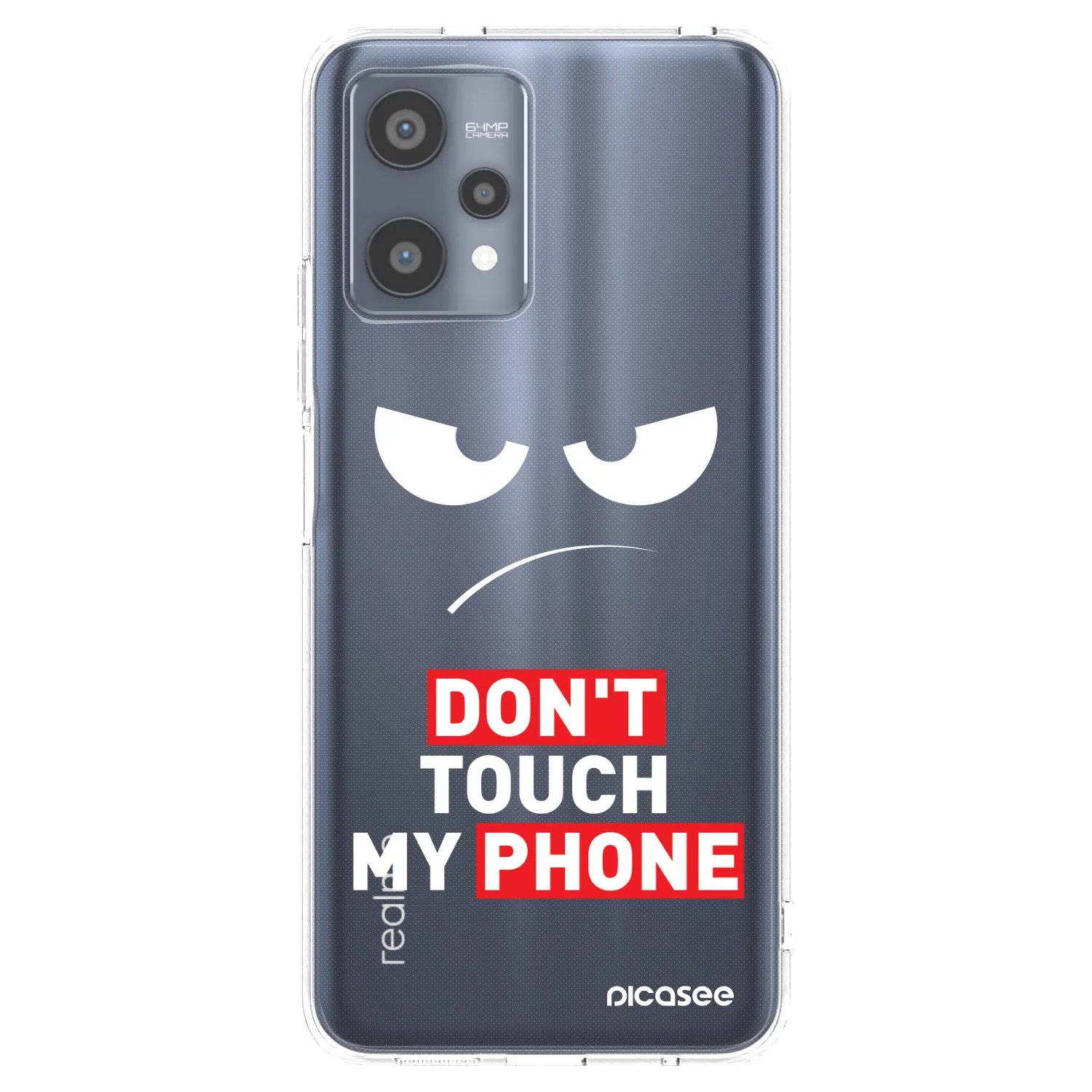 Picasee silikonový průhledný obal pro Realme 9 Pro 5G - Angry Eyes - Transparent