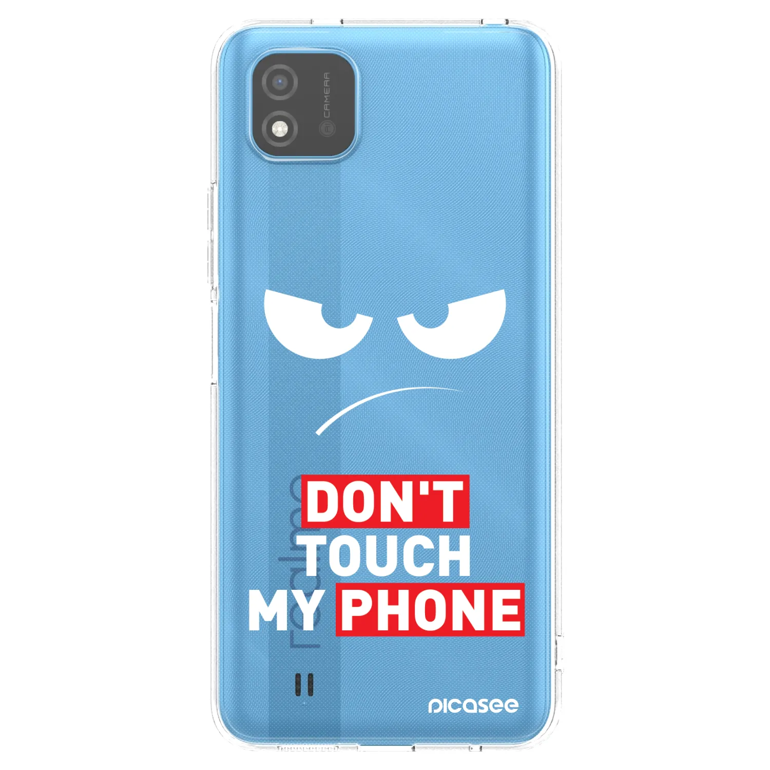 Picasee silikonový průhledný obal pro Realme C11 (2021) - Angry Eyes - Transparent