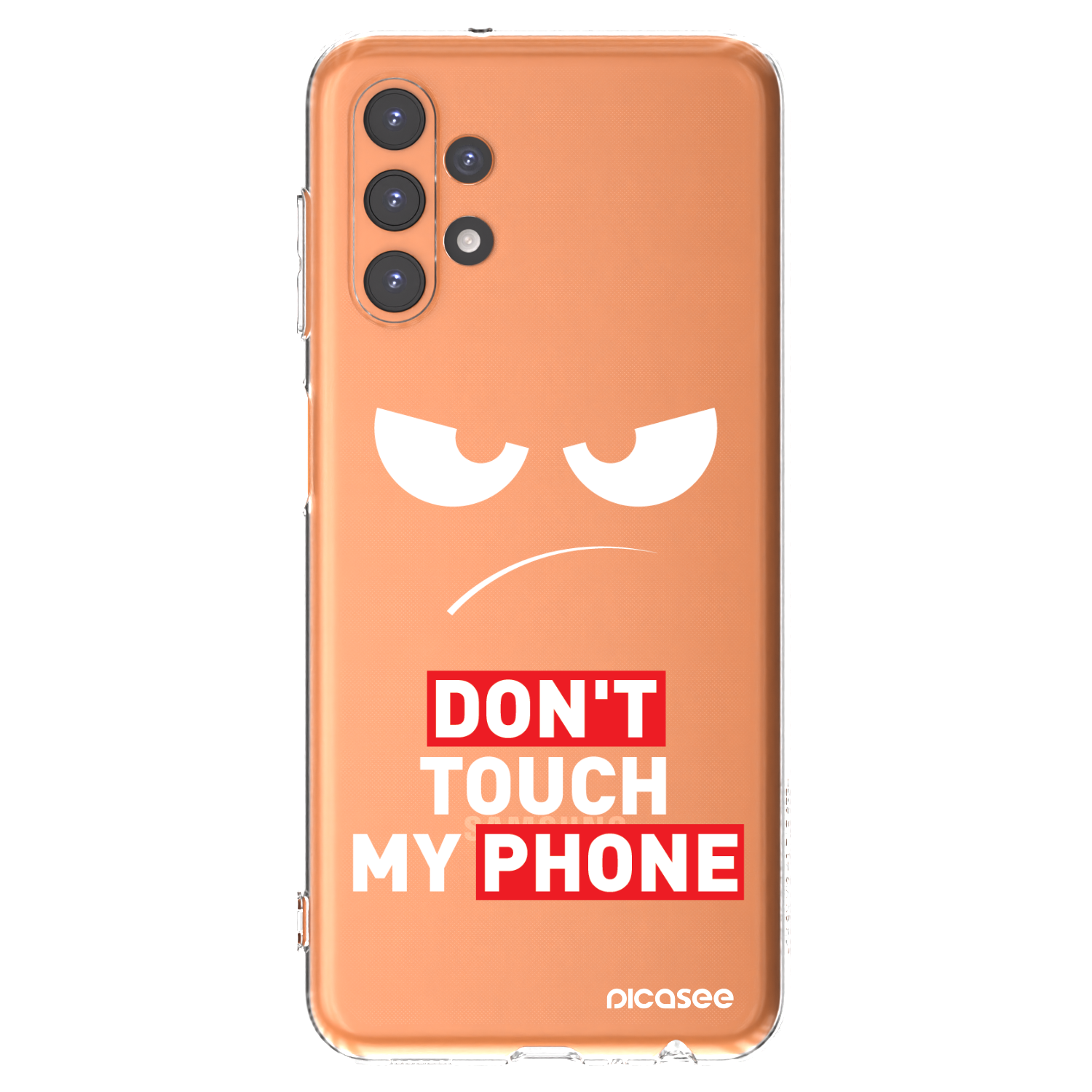 Picasee silikonový průhledný obal pro Samsung Galaxy A13 4G A135 - Angry Eyes - Transparent