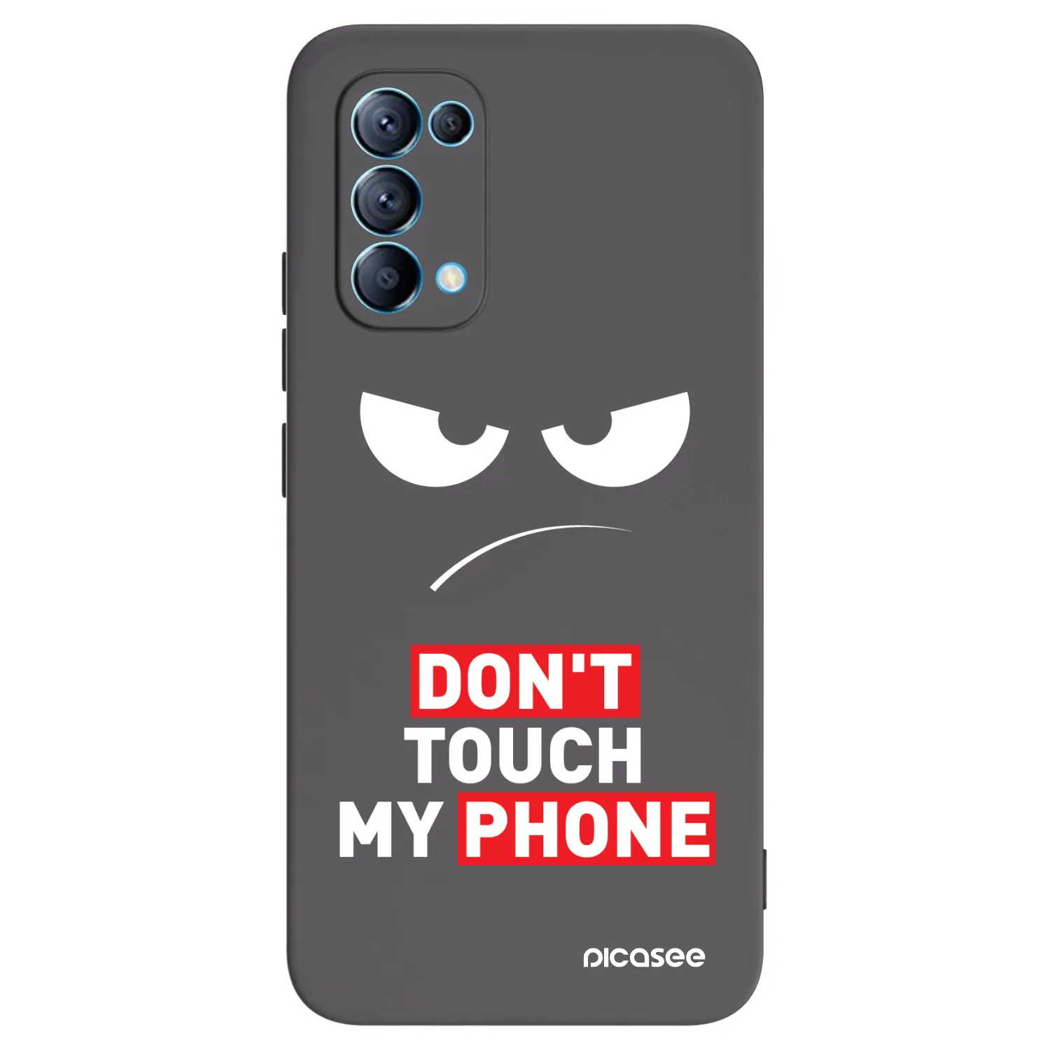 Picasee silikonový černý obal pro OPPO Reno 5 5G - Angry Eyes - Transparent