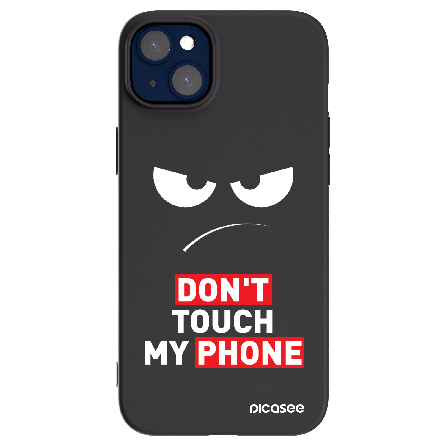 Picasee silikonový černý obal pro Apple iPhone 14 Plus - Angry Eyes - Transparent